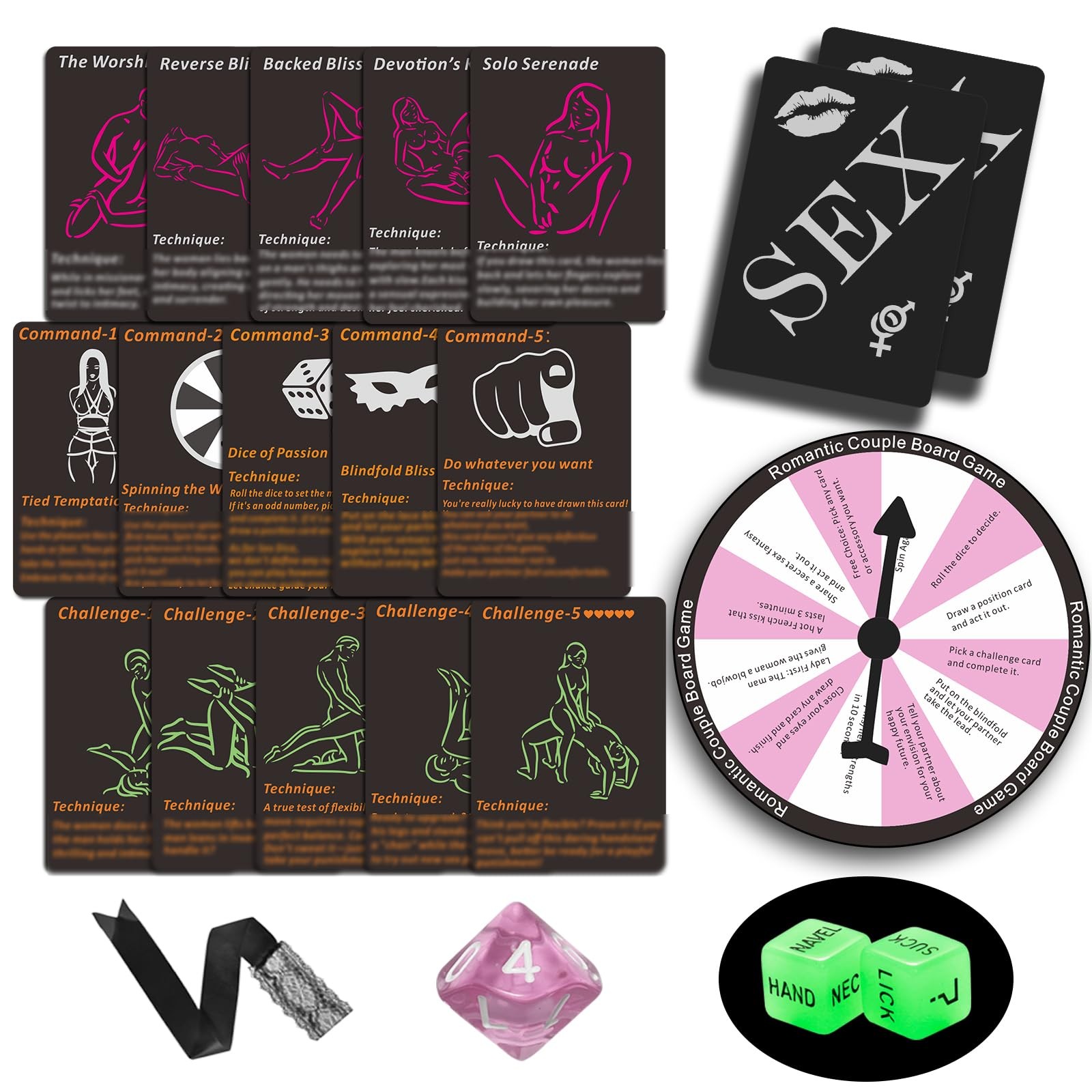 Sex Game for Adults 42 Romantic Bedroom Cards with Sex Positions, Challenges…