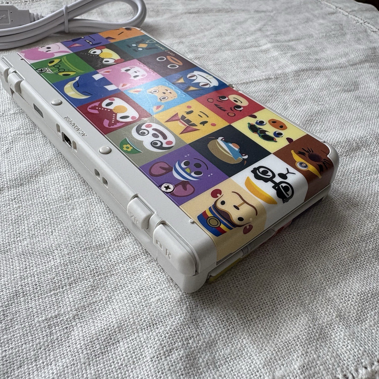 Nintendo new 3DS Animal Crossing Kisekae Plate touch pen 4GB SD card USB Ued JP