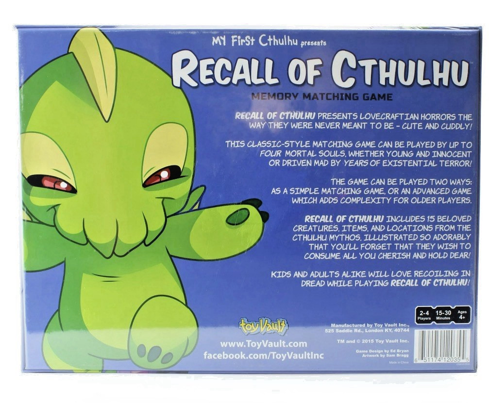 Recall of Cthulhu – Memory Matching Game Box SW Toy Vault Board Games (New)