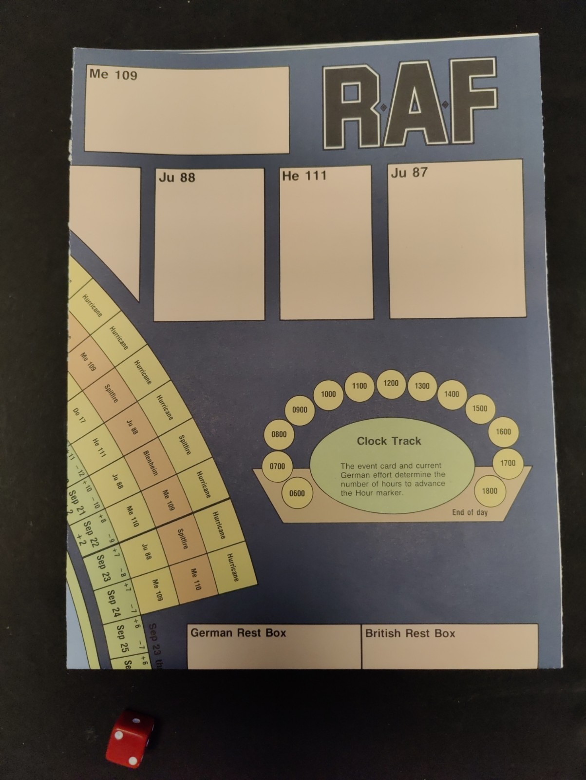 RAF Aug 1940: The Battle of Britain -GAME -West End Games -COMPLETE -1986