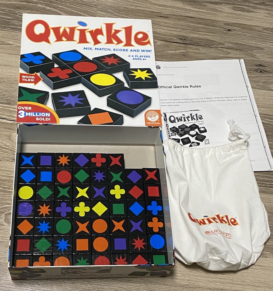 2018 Qwirkle Game Complete Excellent Condition