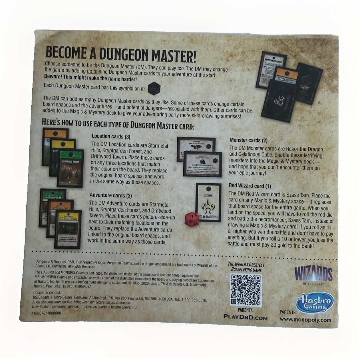 Monopoly Dungeons Dragons Honor Among Thieves Game Board Manual Replacement Die