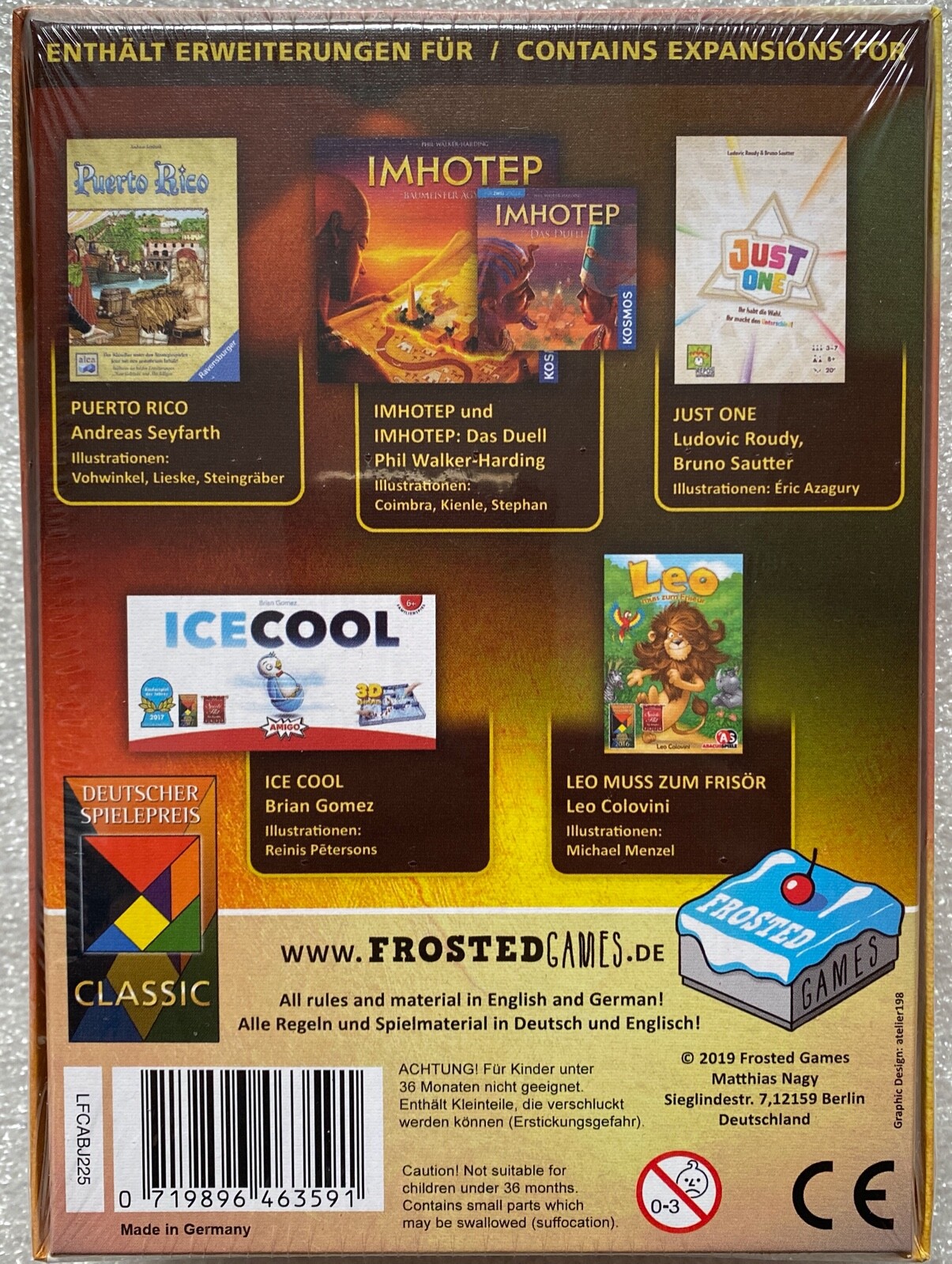 German Spielepreis Classic Goodie Box Expansions Frosted Games Collectors New