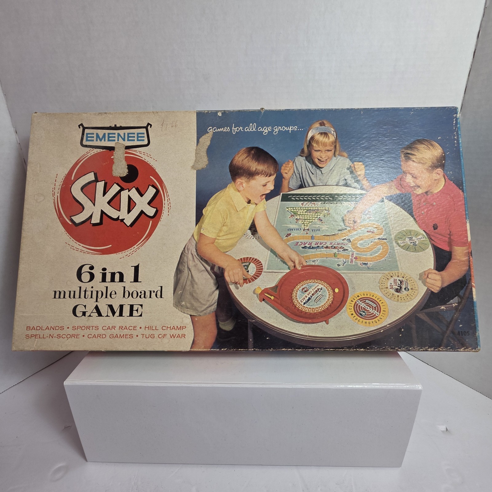 VINTAGE 1962 Skix 6 in 1 Multiple Board Game – Never Played – New