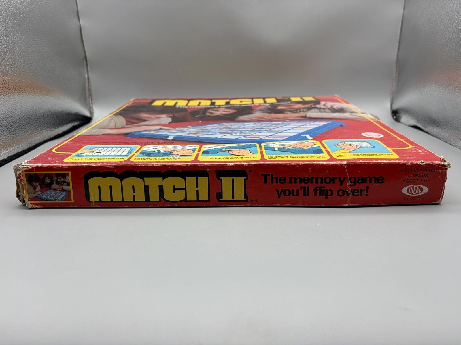 Vintage 1970s Match II Memory Board Game Ideal World Flags Maps Geography READ