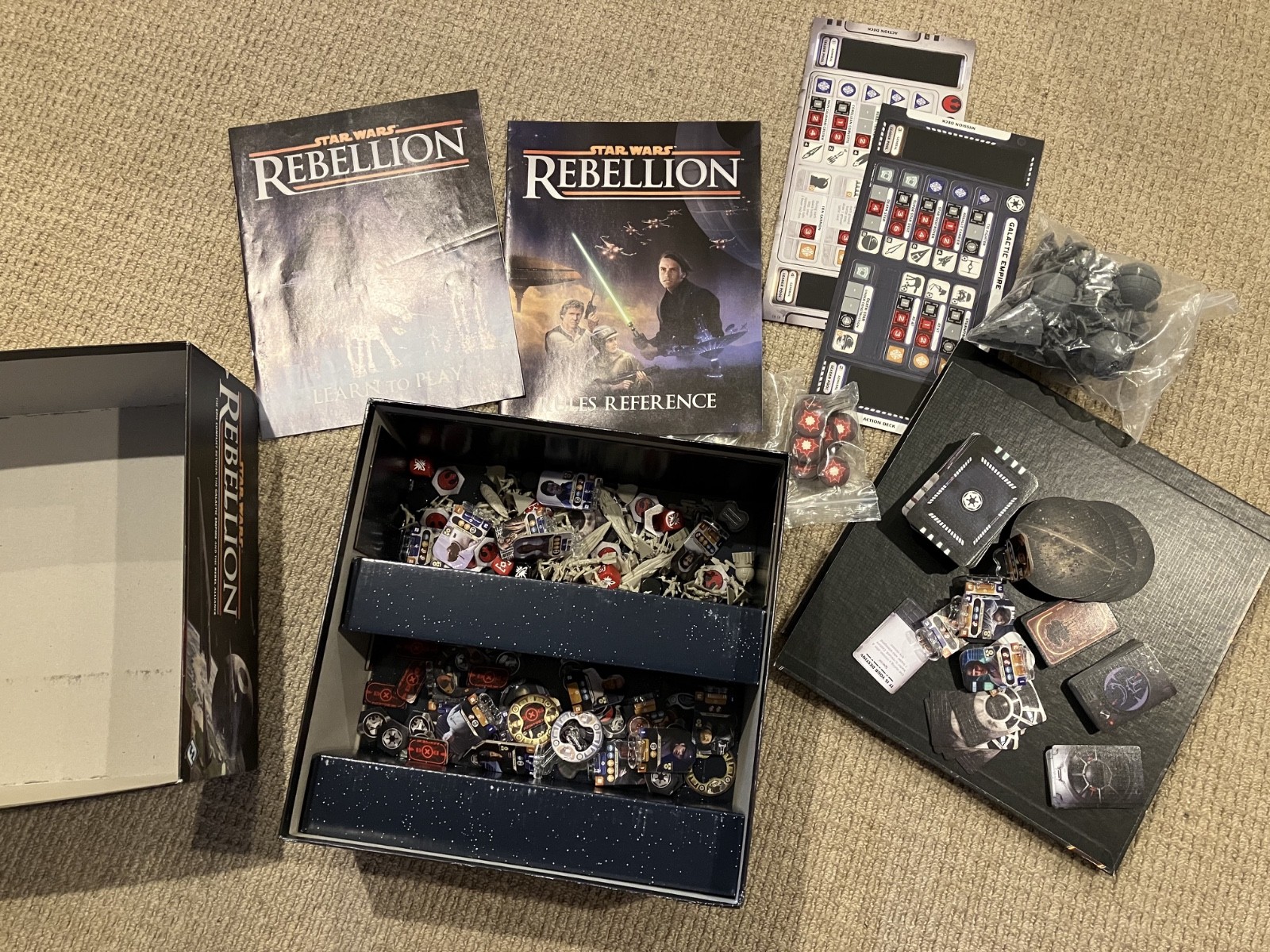Fantasy Flight Games Star Wars Rebellion Board Game Complete