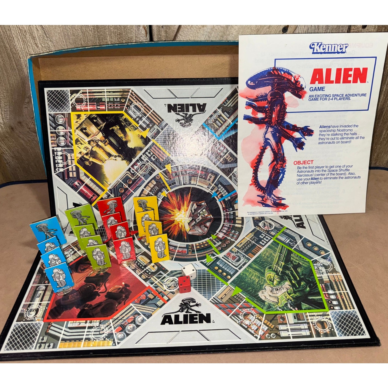 Vintage 1979 Kenner ALIEN Xenomorph Board Game 1970s