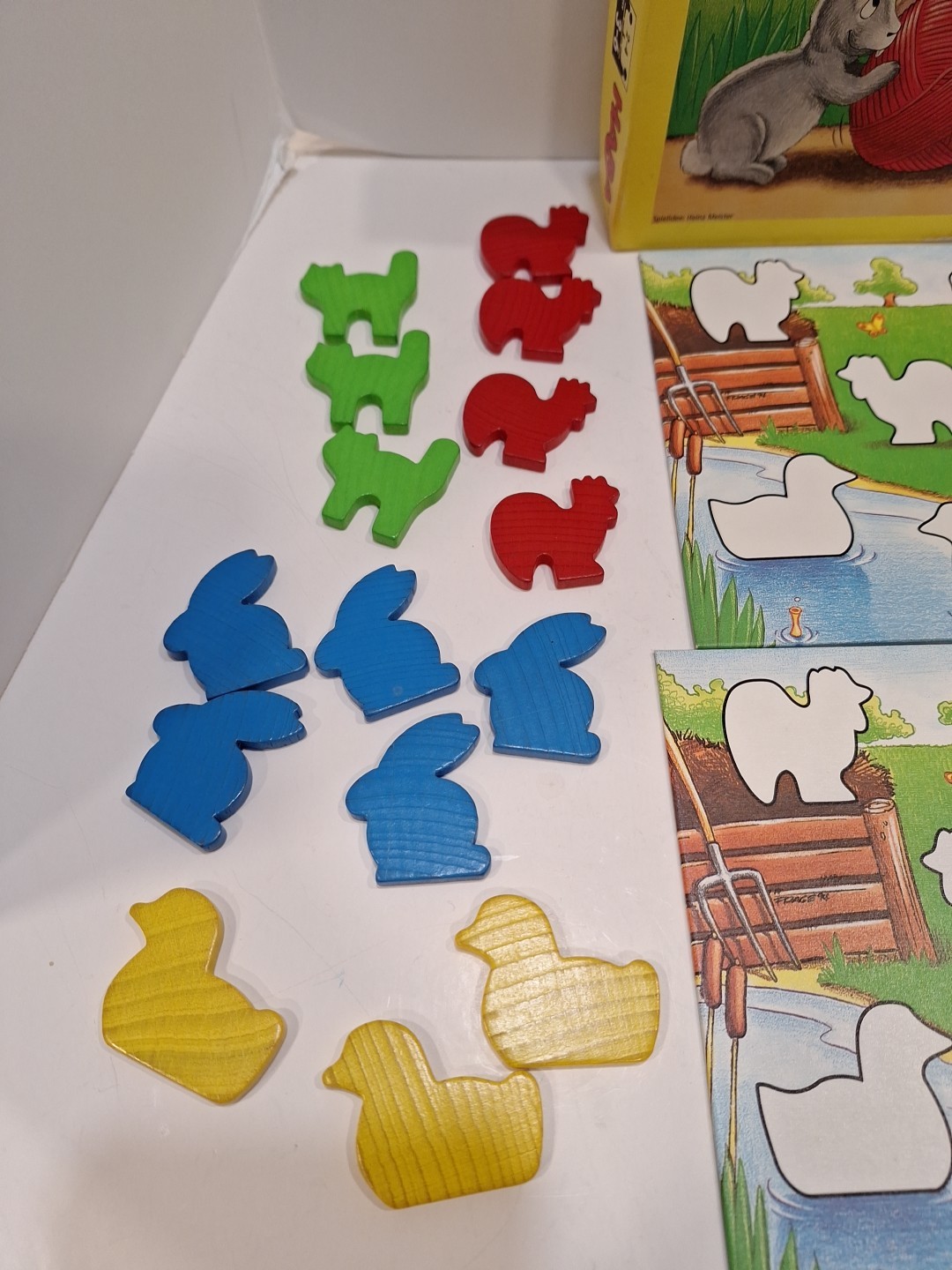 HABA Hoppel Poppel Game Germany Replacement Pieces Gameboard Animals Box