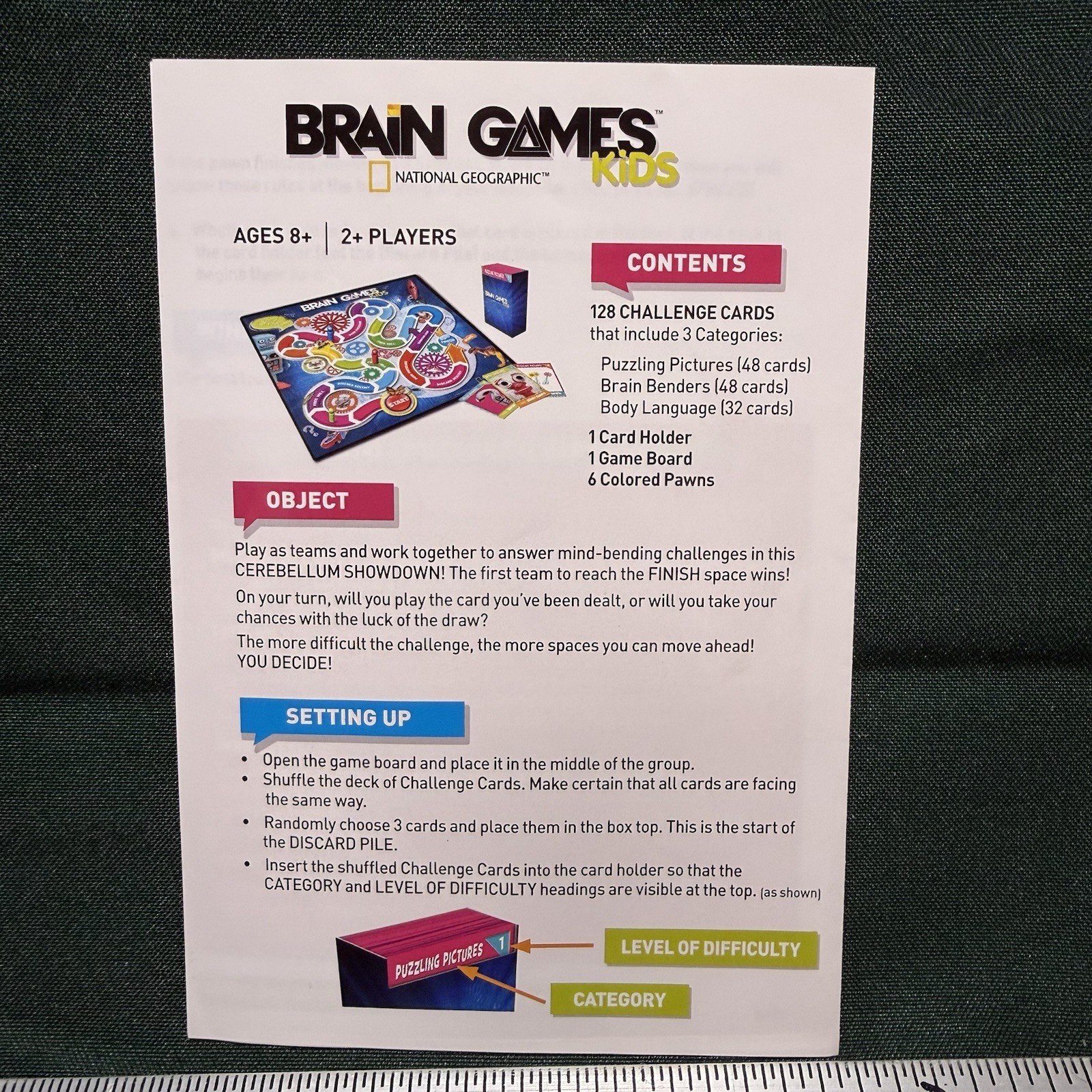 Brain Games Kids Board Game National Geographic Complete-Free Shipping