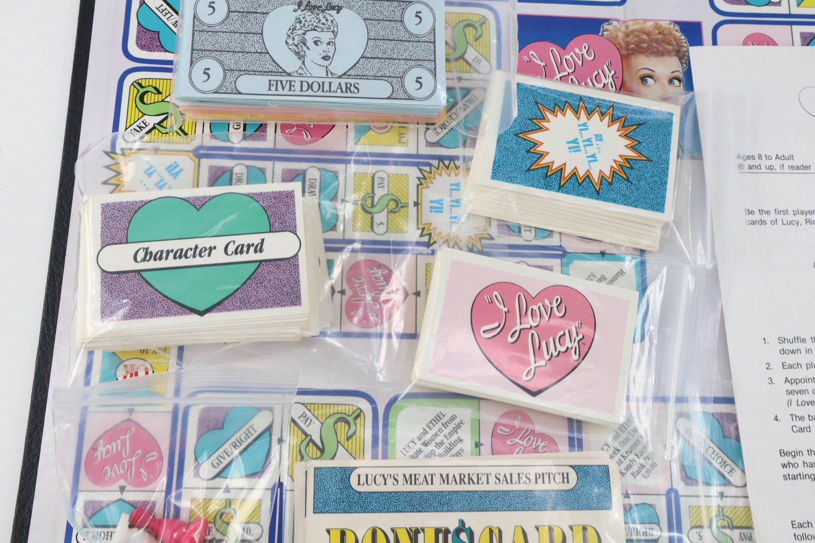 Vtg 1990 I Love Lucy Board Game Talicor 100% Complete