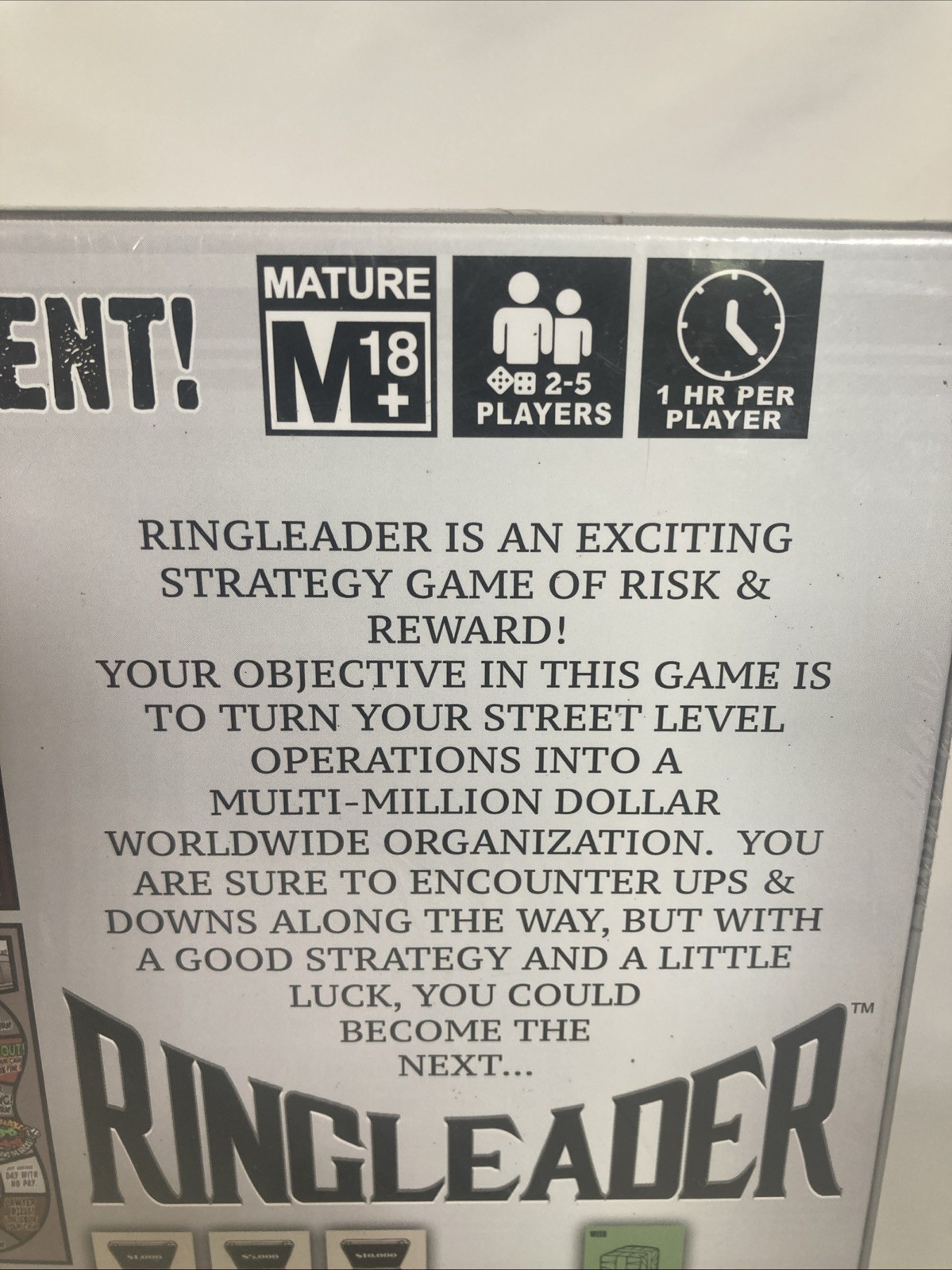 Ringleader Board Game Adult Board Game Tabletop Sealed 2-5 Players 18+ Strategy