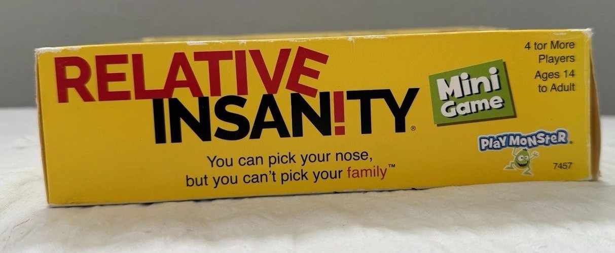 Relative Insanity Hilarious Party Game By: Jeff Foxworthy Ages 14+ Mini Game