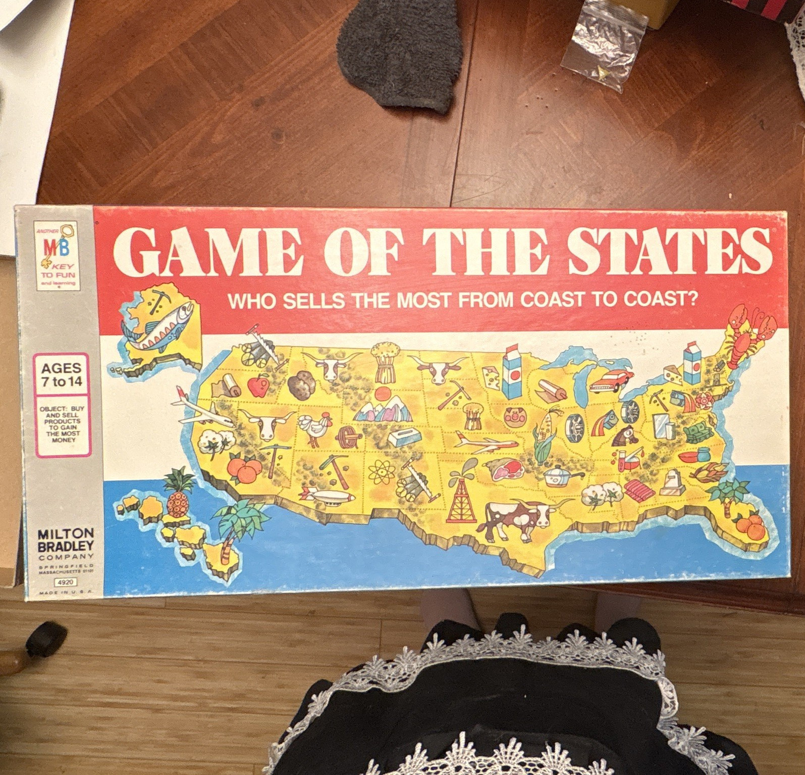 Milton Bradley Game of the States Geography Board Game, Map Board, 2+, Ages 7-14
