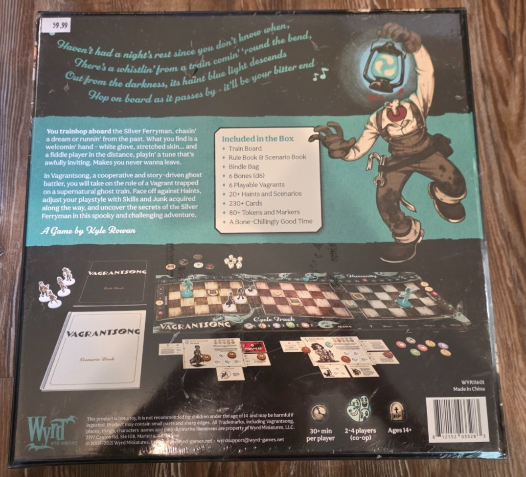 Vagrantsong – A Bone-Chillingly Spooky Adventure Board Game – Wyrd Games – New
