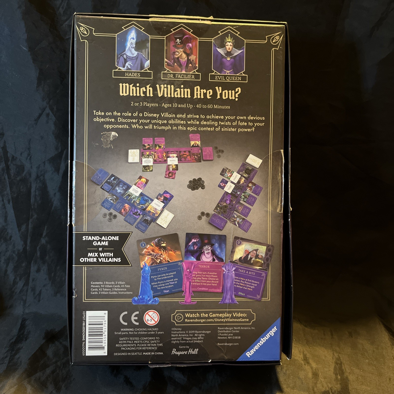 Ravensburger Disney Villainous: Wicked to The Core Board Game Open Box
