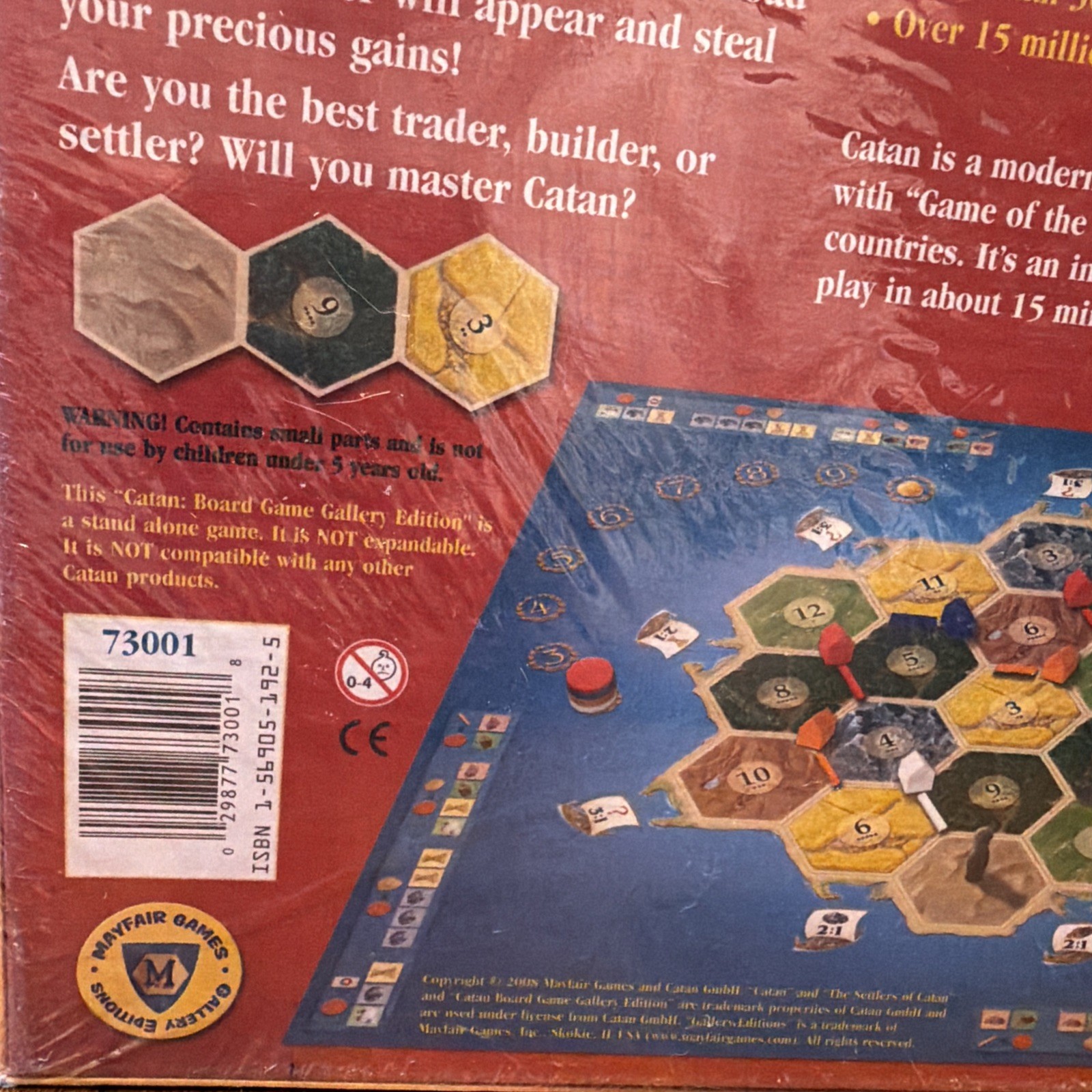 Catan Gallery Edition Board Game Complete Set #73001, Mayfair Games 2008 SEALED