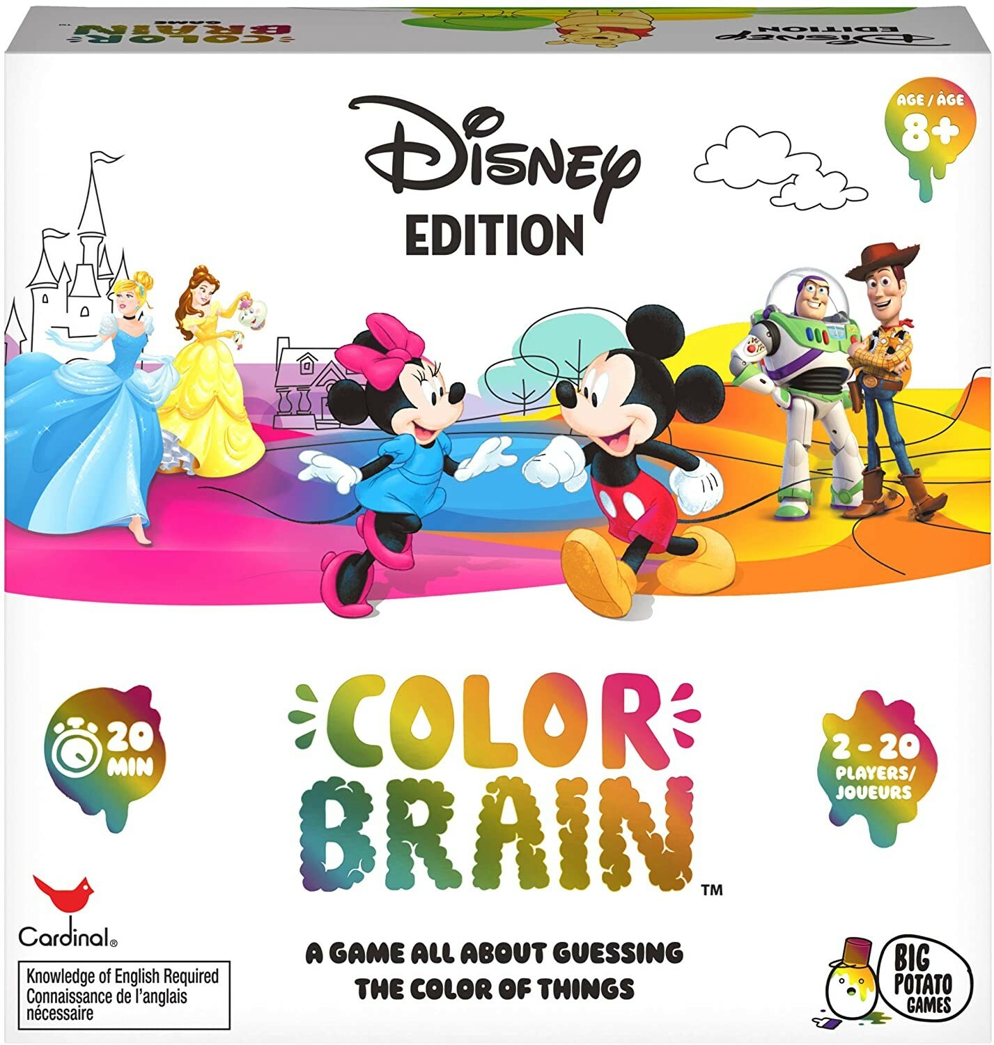 Disney Edition Color Brain Card Game Cardinal Big Potato Games Pixar 2019 New