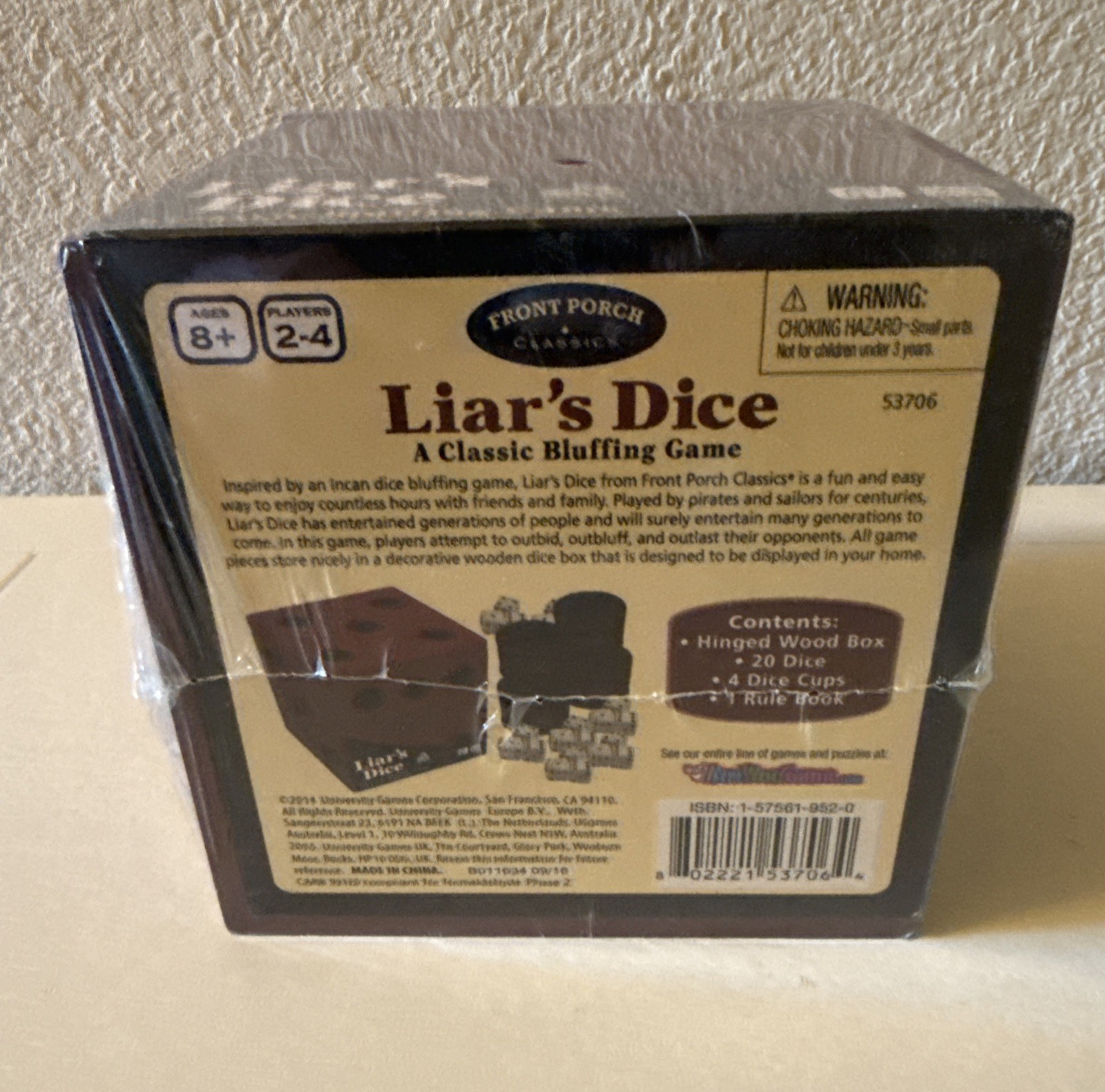 Front Porch Classics LIARS DICE A Classic Bluffing Game New Sealed