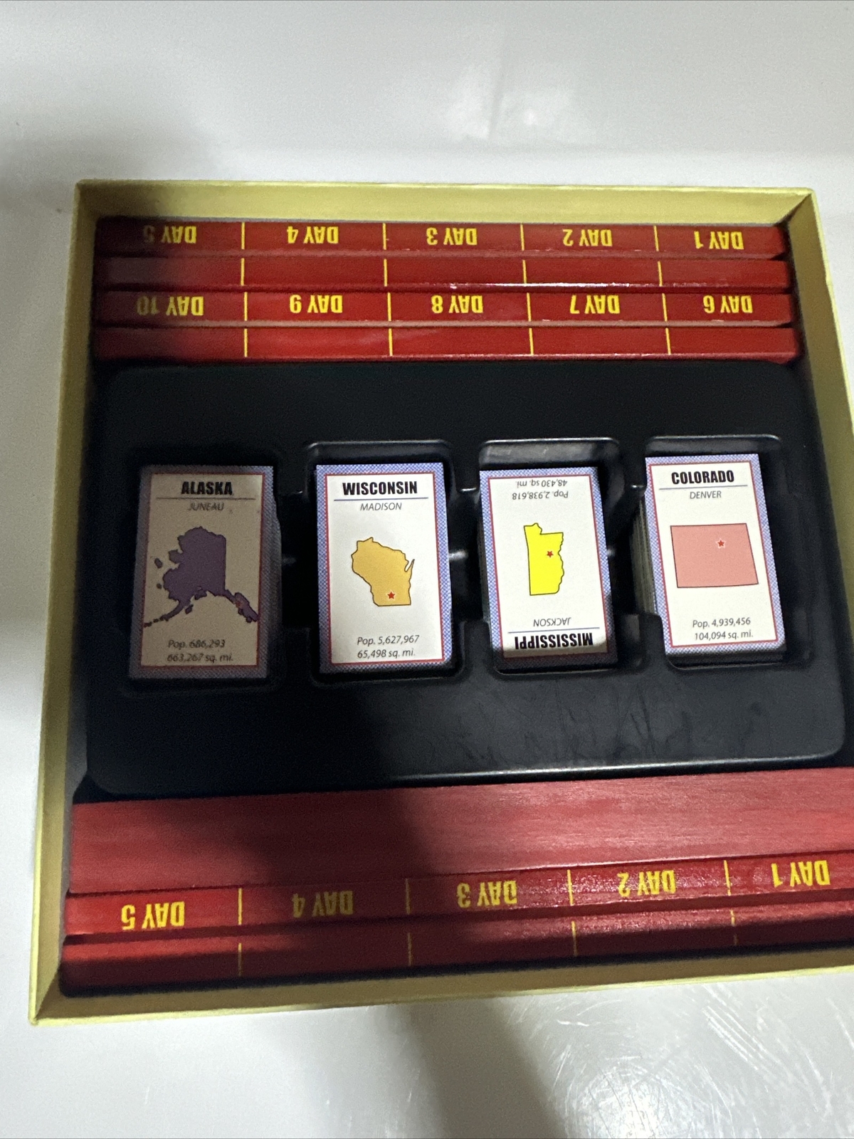 Vintage 10 Days In The USA (1st Ed) “Out Of The Box” Board Game Complete