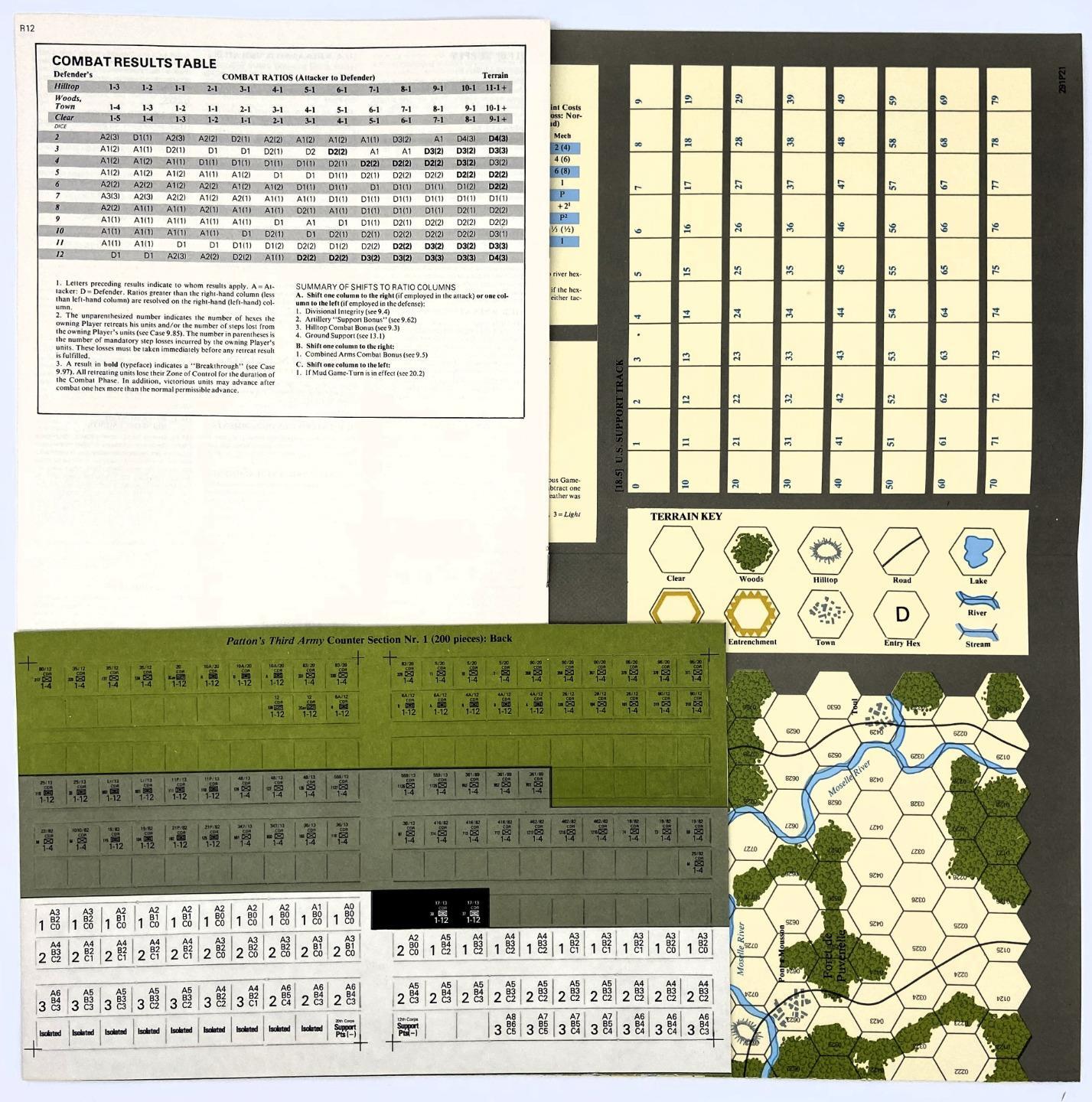 1979 SPI, Victory in the West Game System, Patton’s 3rd Army, Unpunched w/Map