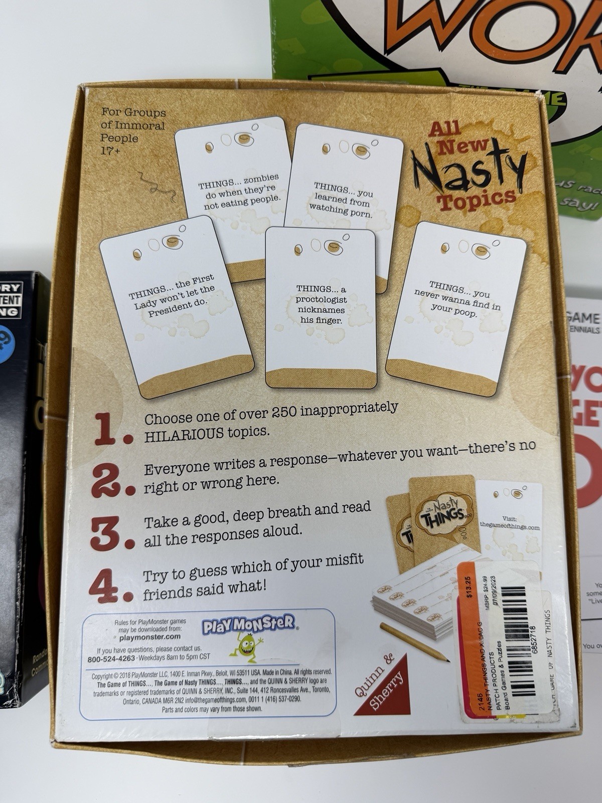 5 Adult Party Board Games (14-18+) Last Word, Drop Trivia, Etc. 2-3+ Players