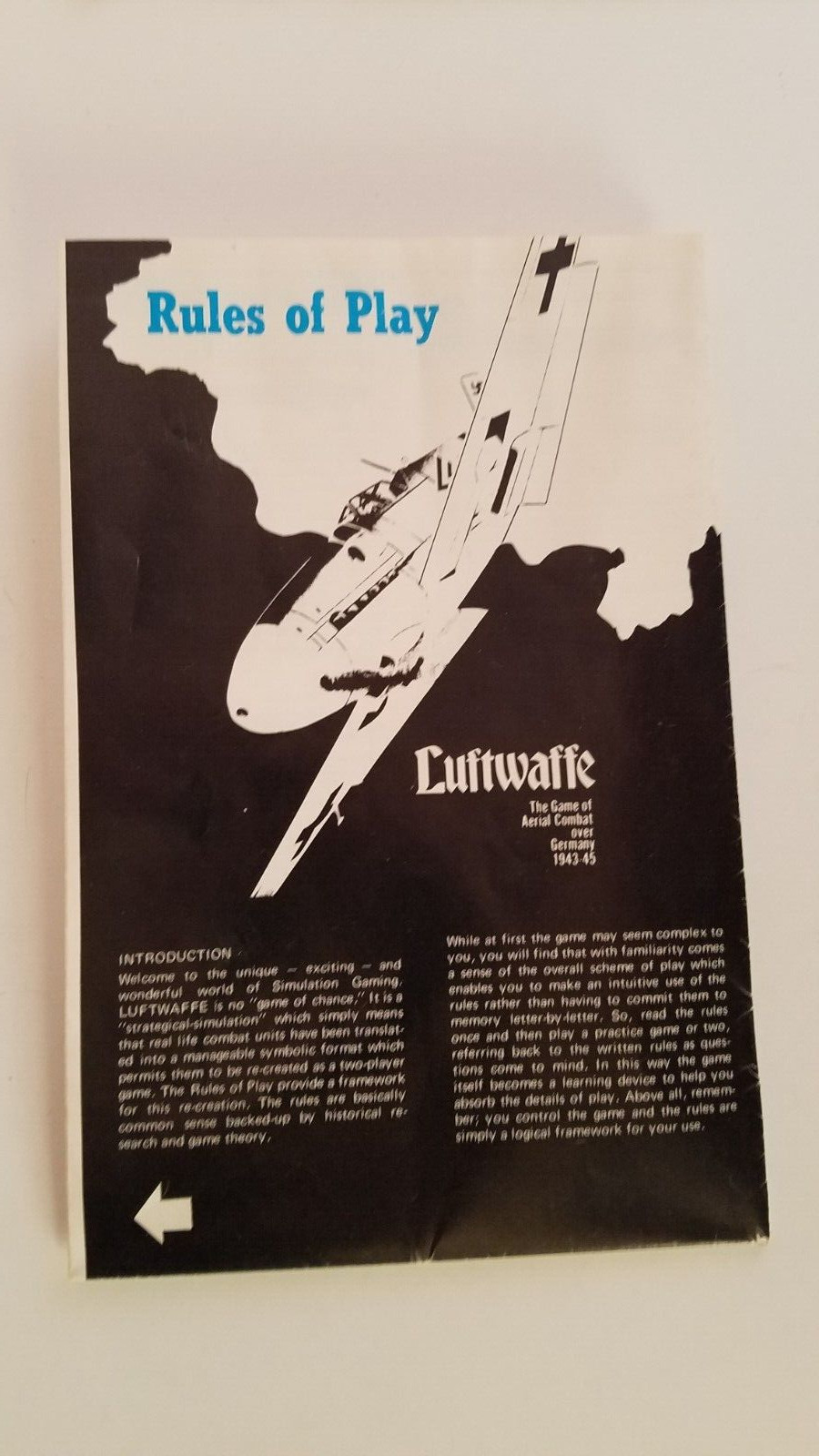 LUFTWAFFE BOARD GAME BY THE AVALON HILL GAME CO. 1971