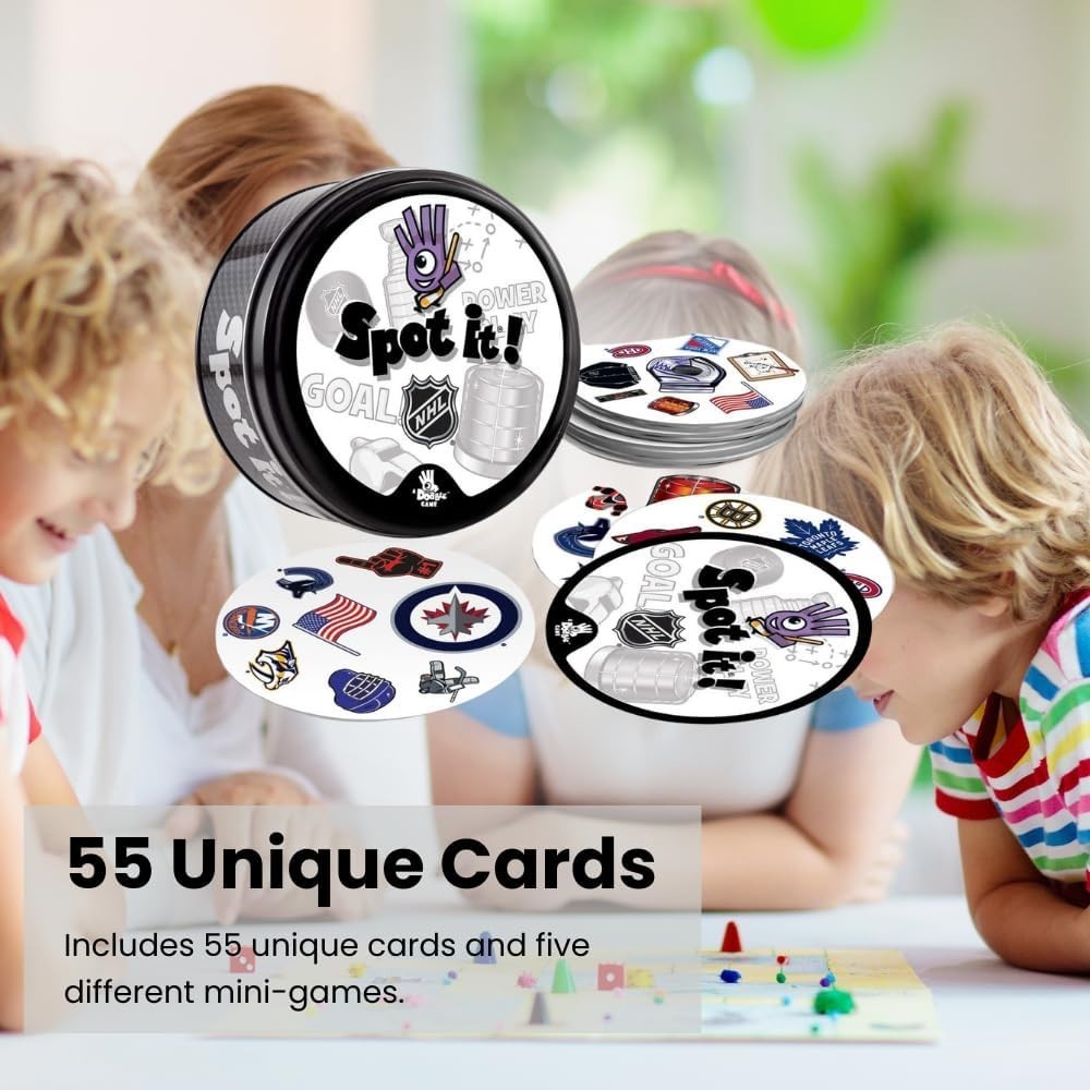 MasterPieces Game Day NHL Spot It Board Game For Kids, Adults, and Family *NEW*