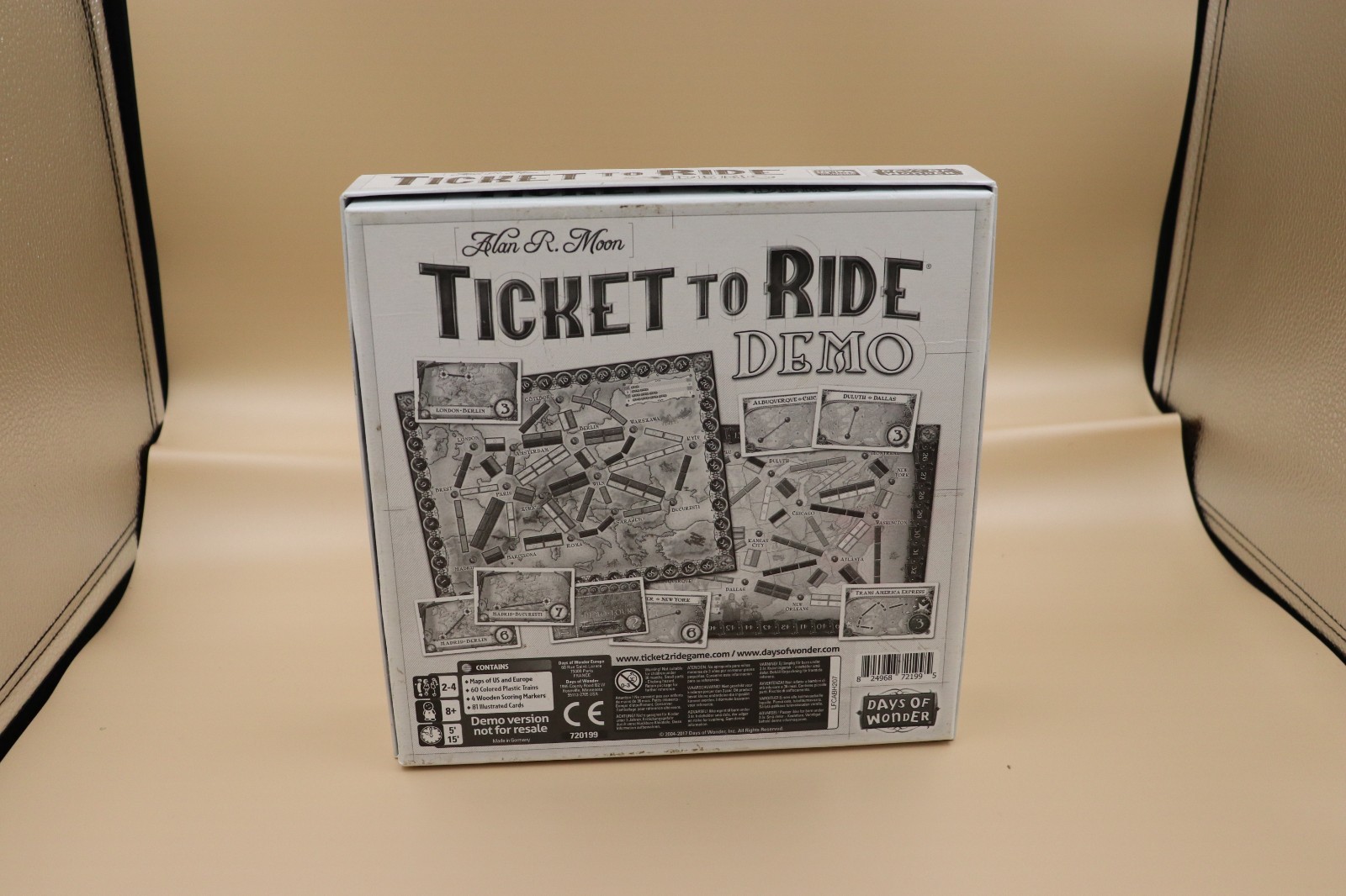 Ticket to Ride Demo Edition Days of Wonder Board Game Excellent Used Condition