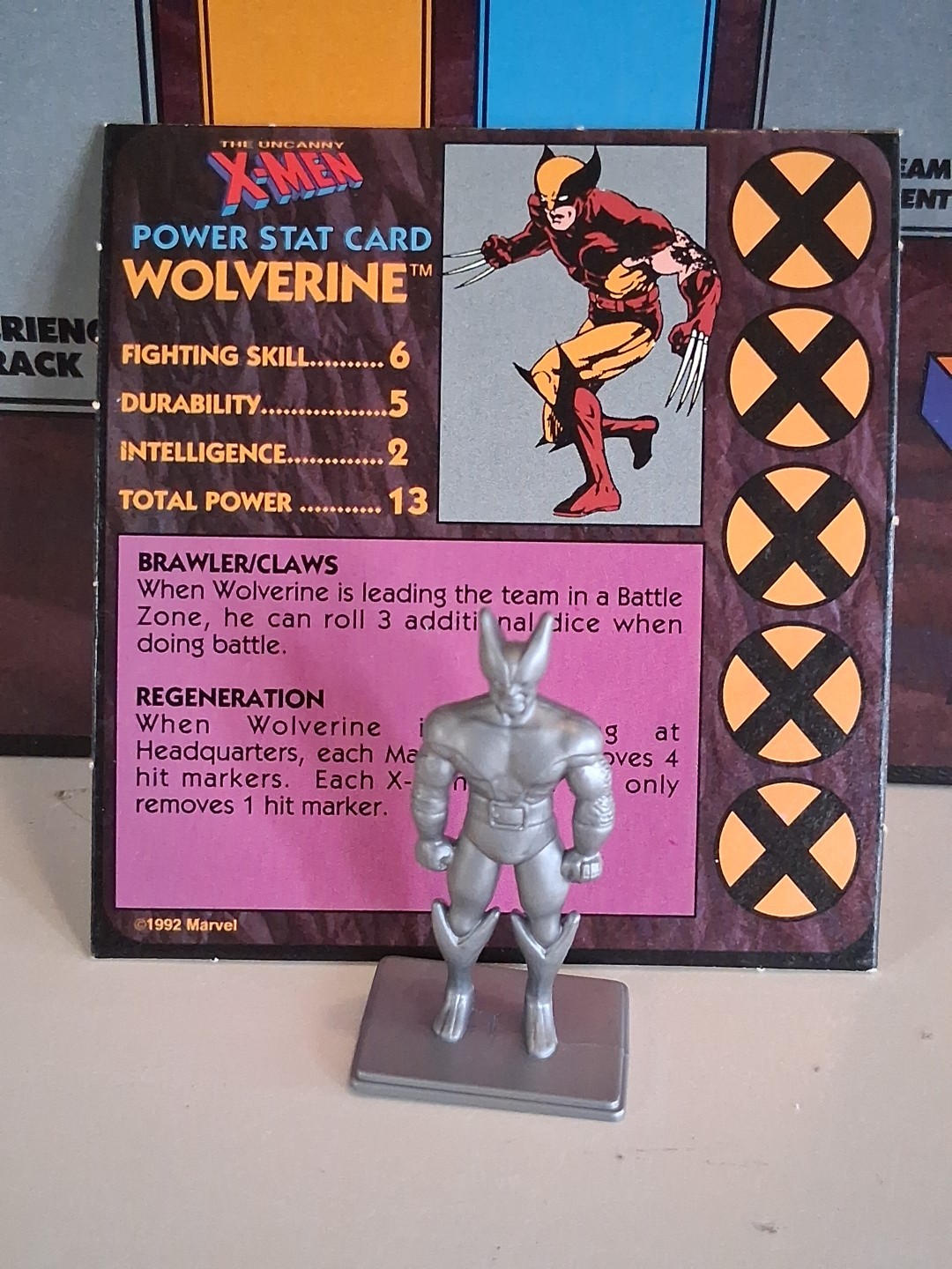 X-Men Alert Adventure Game Pieces – Card + Figure = WOLVERINE