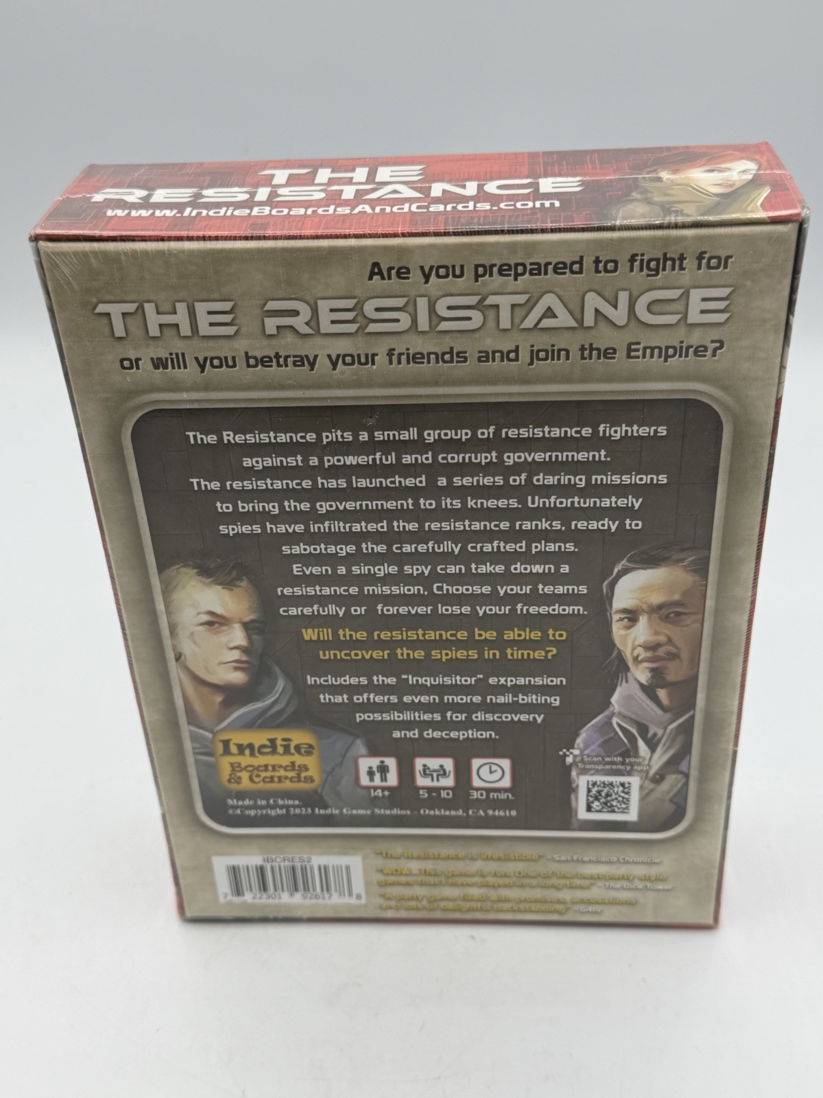 The Resistance Deduction Game Indie Boards & Cards Eskridge 2012 – NEW