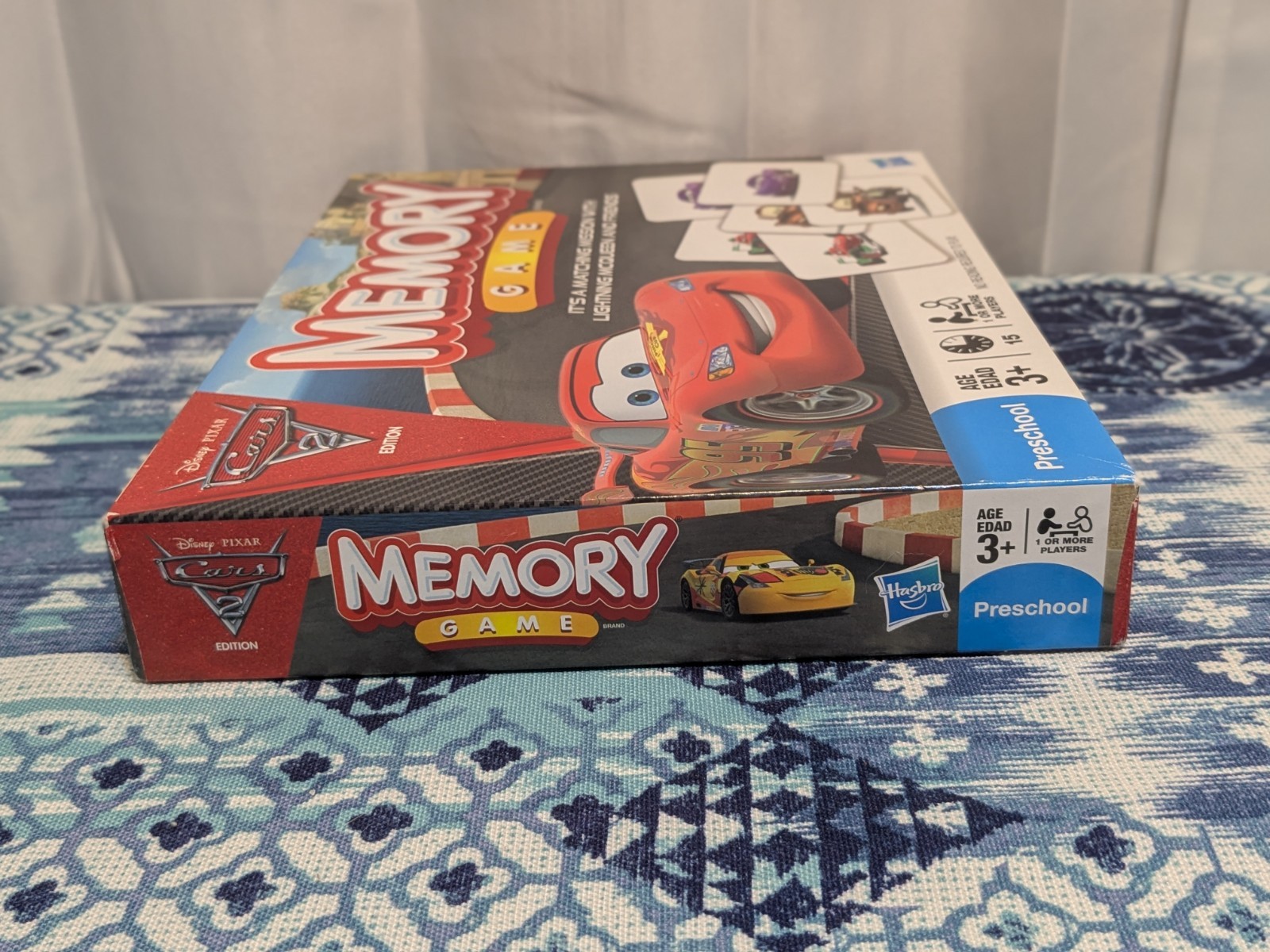Hasbro Disney Pixar Cars 2 Edition Memory Game Match Missing 1 card 2011