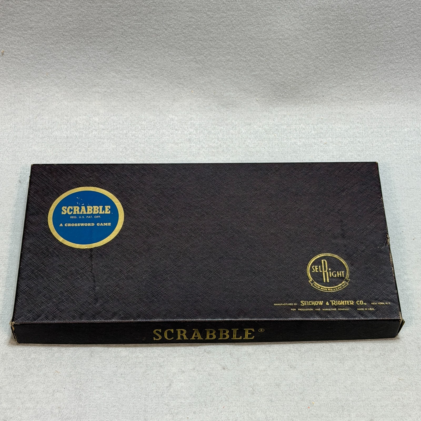 Vintage 1950s Scrabble Crossword Game Complete 100 Tiles Selchow & Righter