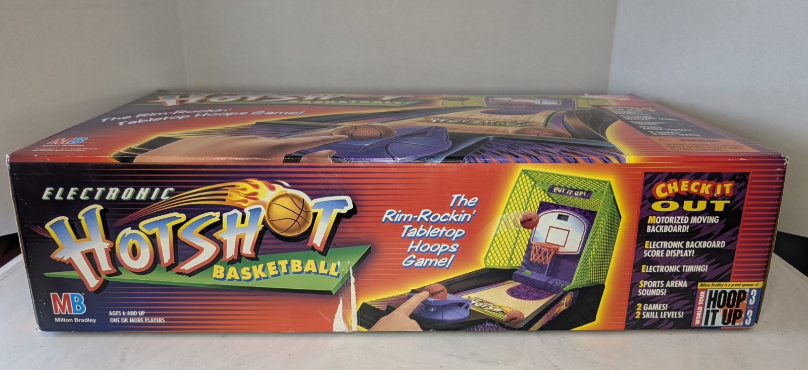 Vintage 1997 Hot Shot Basketball Game Milton Bradley W/Box Complete