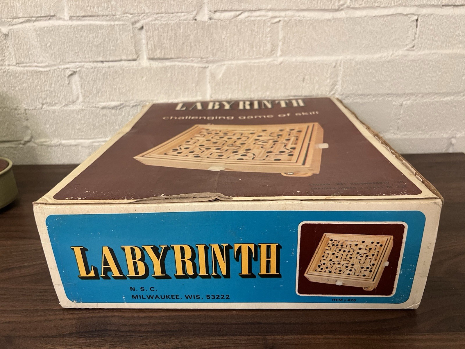 Vintage Labyrinth Wooden Steel Ball Marble Tilting Maze Puzzle Game Roll-A-Maze