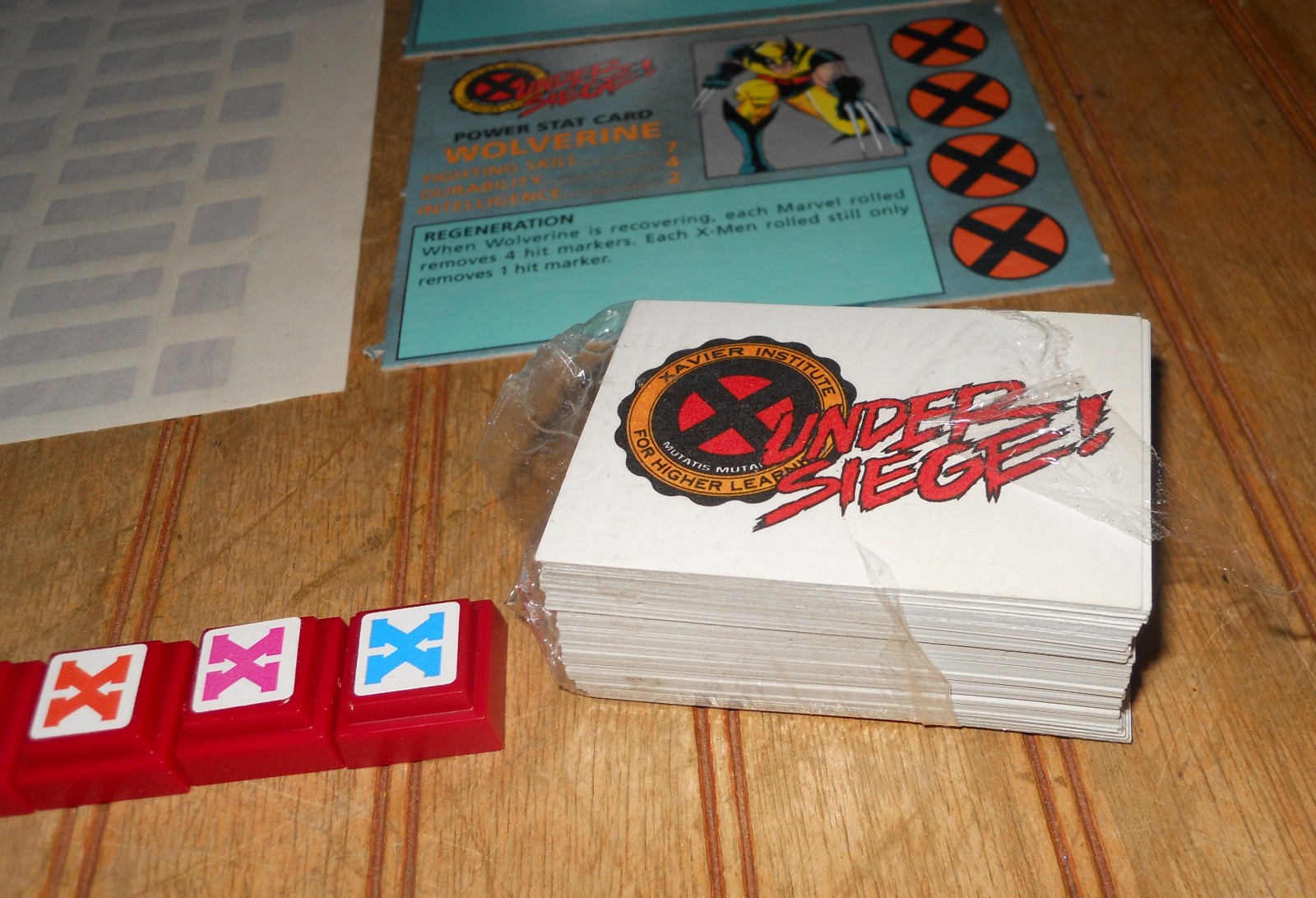 1994 Marvel Comics X-MEN UNDER SIEGE Board Game By Pressman as-is INCOMPLETE