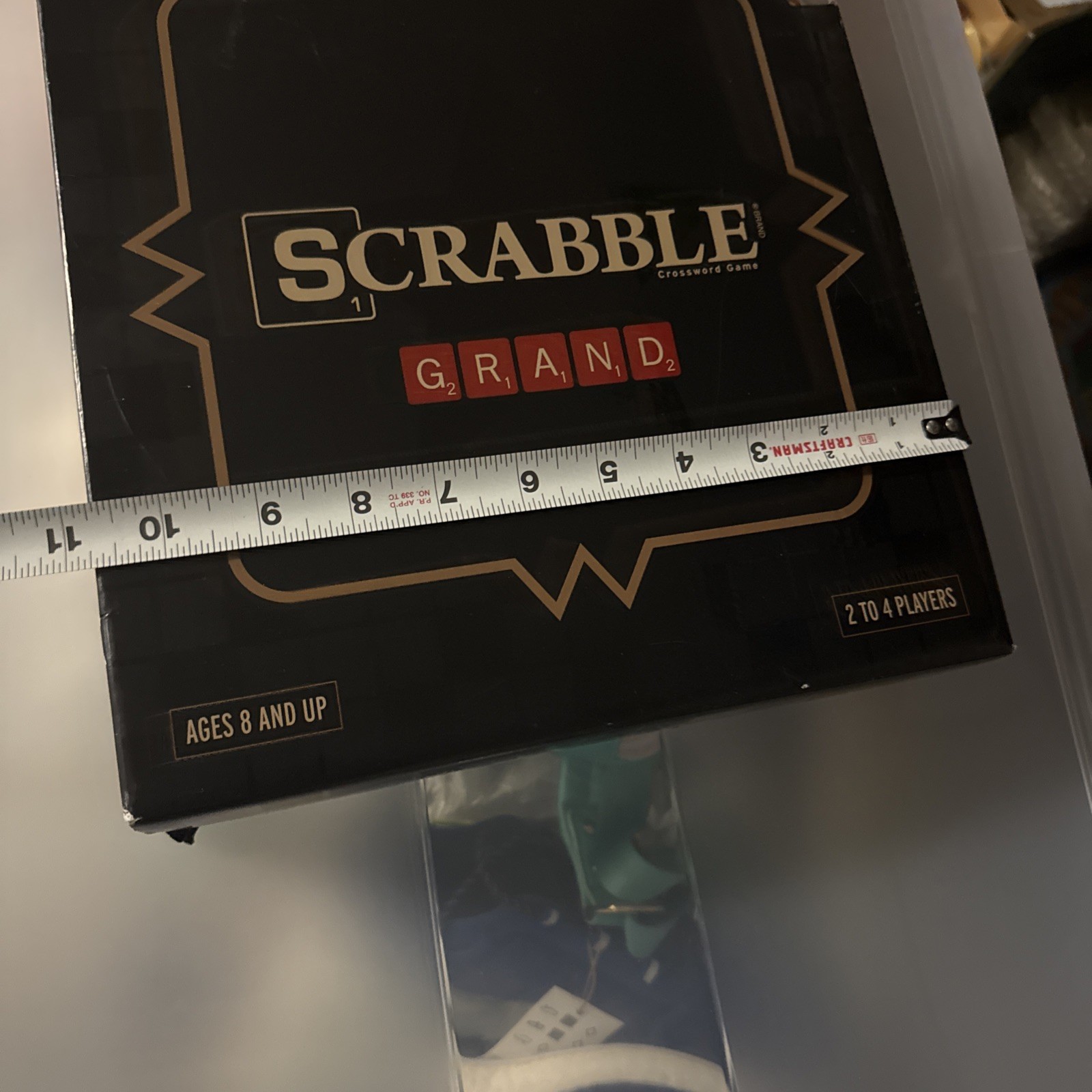 New SCRABBLE Grand Edition -25% Larger, Wooden, Folding, Rotates WS GAME COMPANY