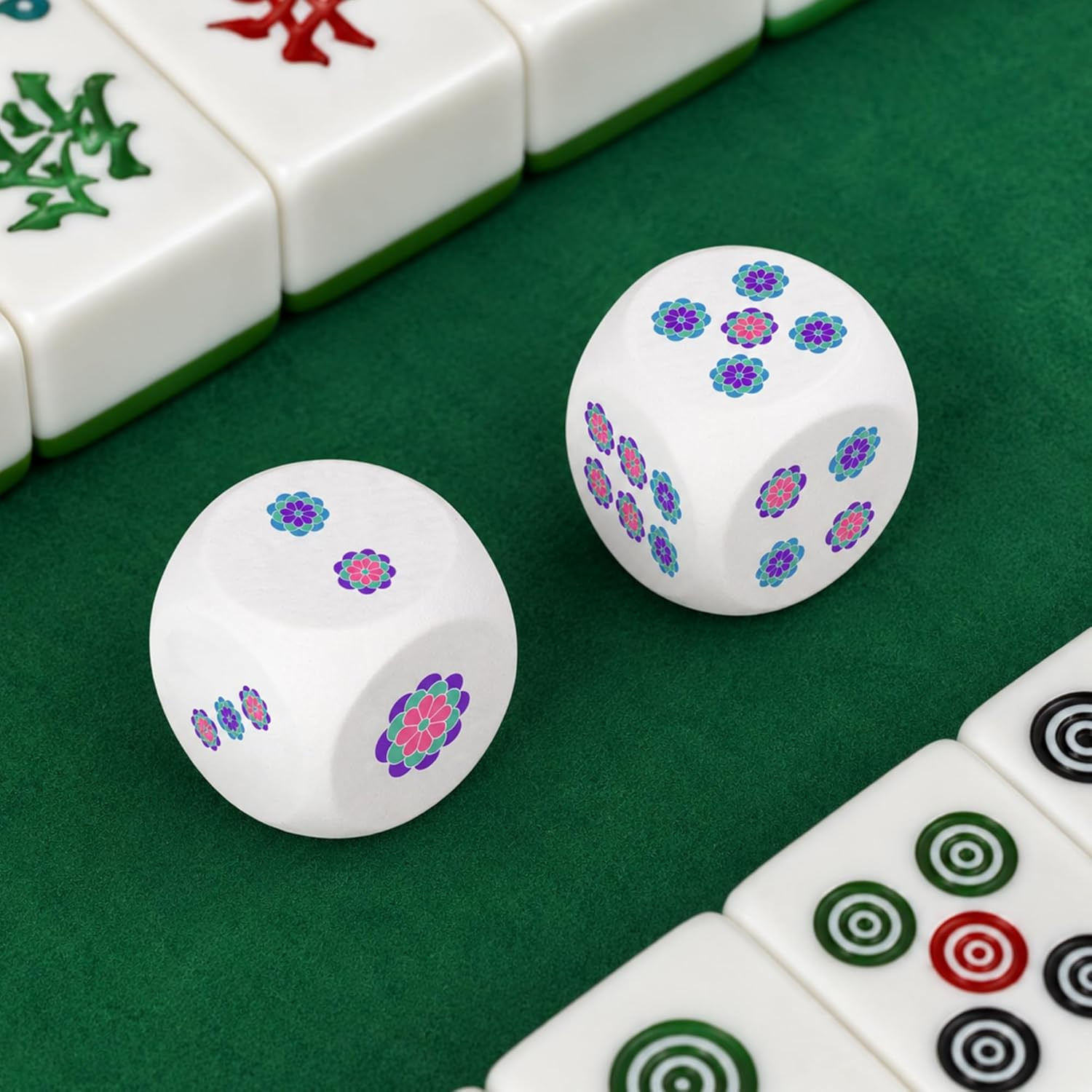 2Pcs Mahjong Dice 20mm, Wooden Dice for Mahjong, Mah Jongg Gifts for Women, Mah