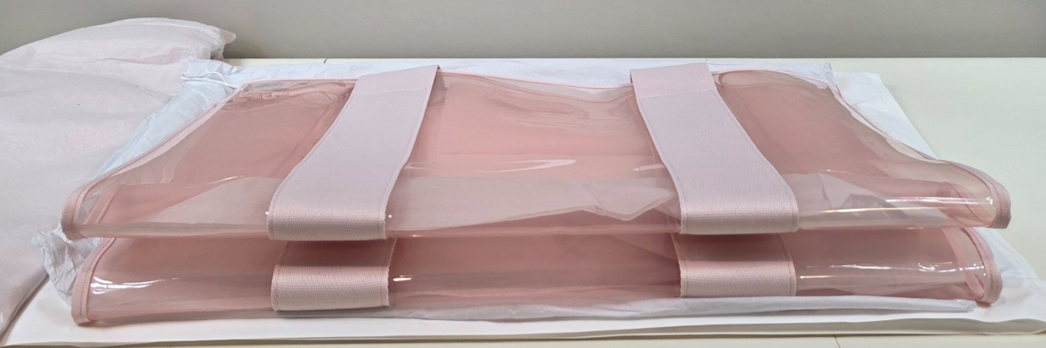 Case-Mate Mahjong Jelly Tote Set Ballet Pink Bow 4-Piece Clear Bag Rack Sleeve