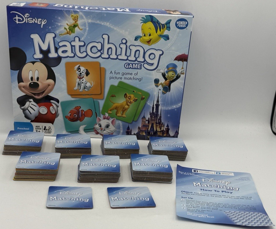Disney Matching Game Wonder Forge Memory Game 72 Picture Tiles