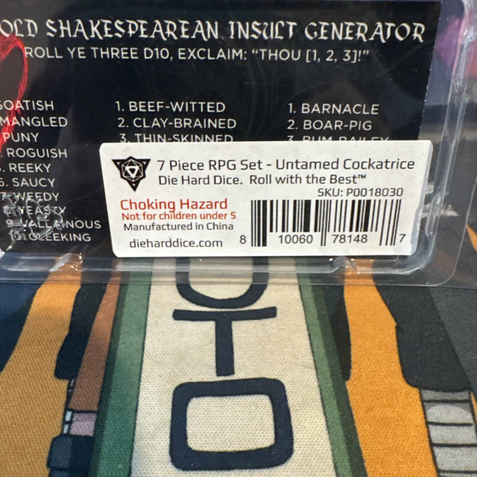 RPG Polyhedral Set (Untamed Cockatrice ) – Die Hard Dice 7 Dice