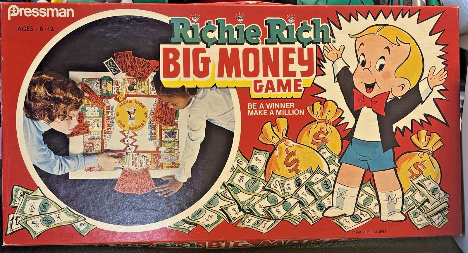 Vintage 1977 Richie Rich Big Money Game Harvey Pressman Complete in Box