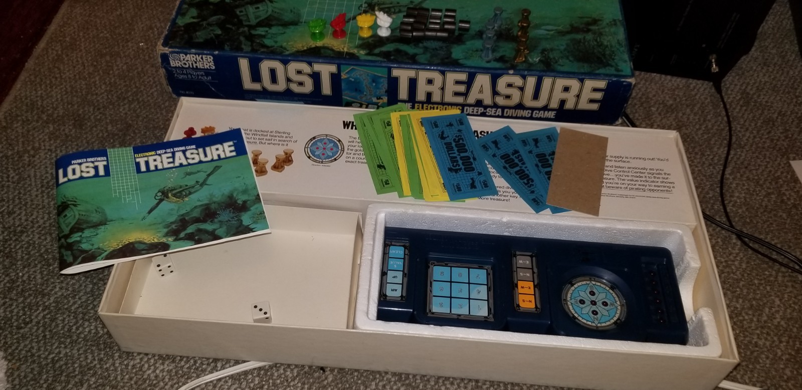 Lost Treasure Deep Sea Diving Game 100% Complete Vintage 1982 Parker Brothers