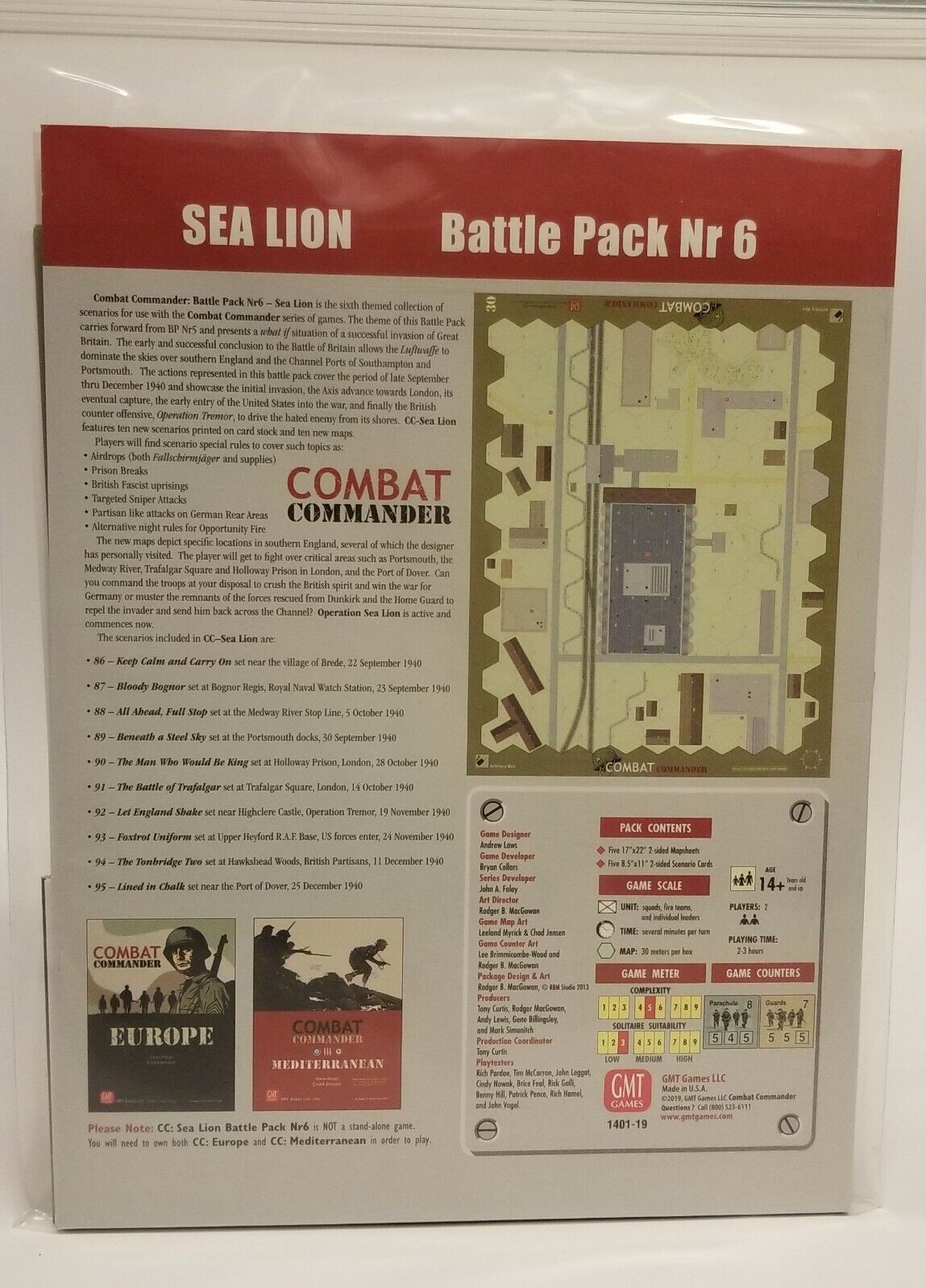 GMT Games CC Combat Commander Battle Pack Nr 6 Sealion 2nd Printing