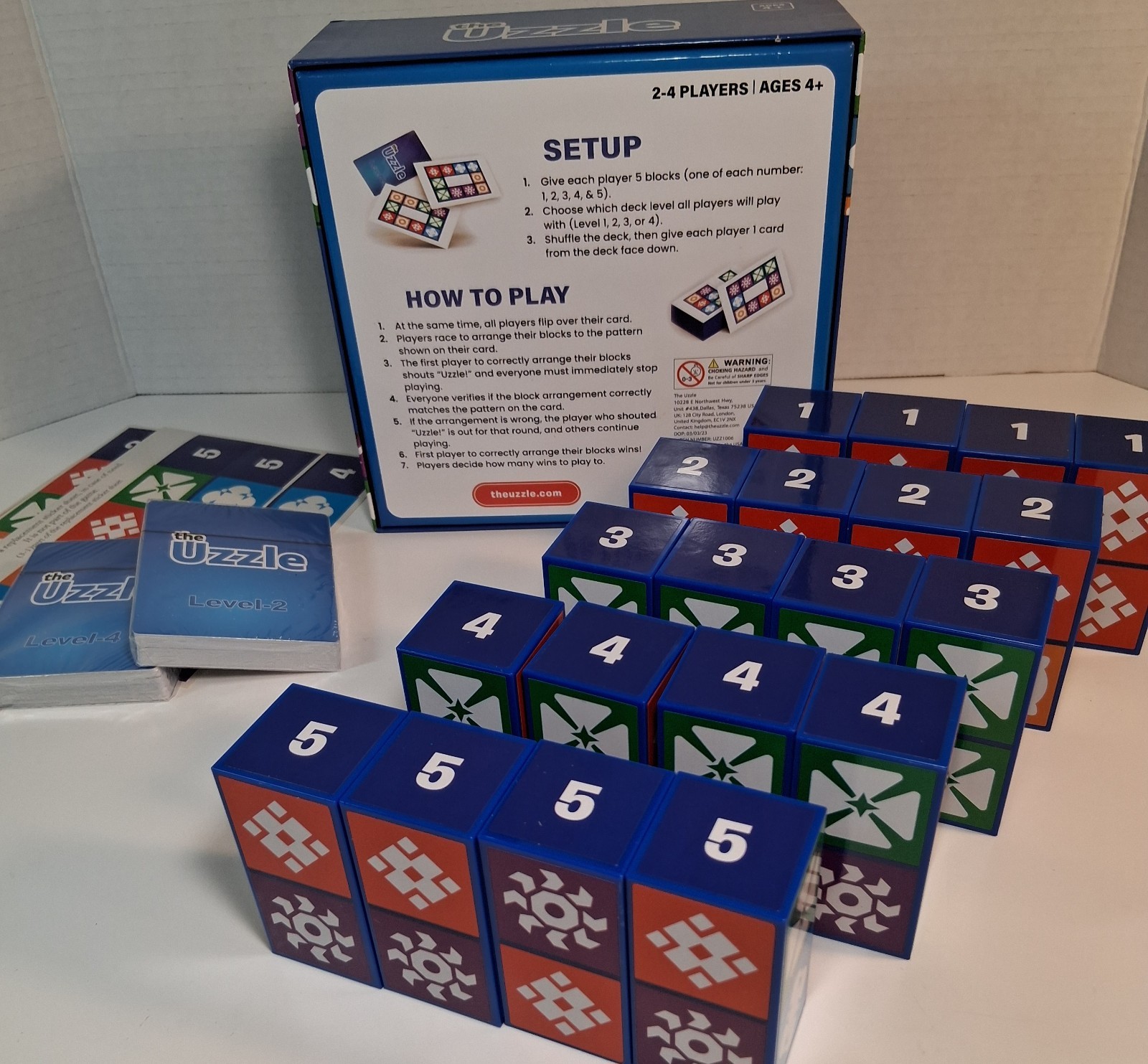 New The Uzzle Family Block Puzzle Game for Children 4 & Up & Adults