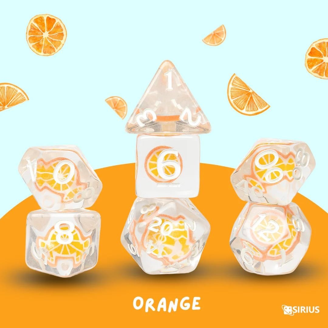 Fruit Slice Dice Set – Orange