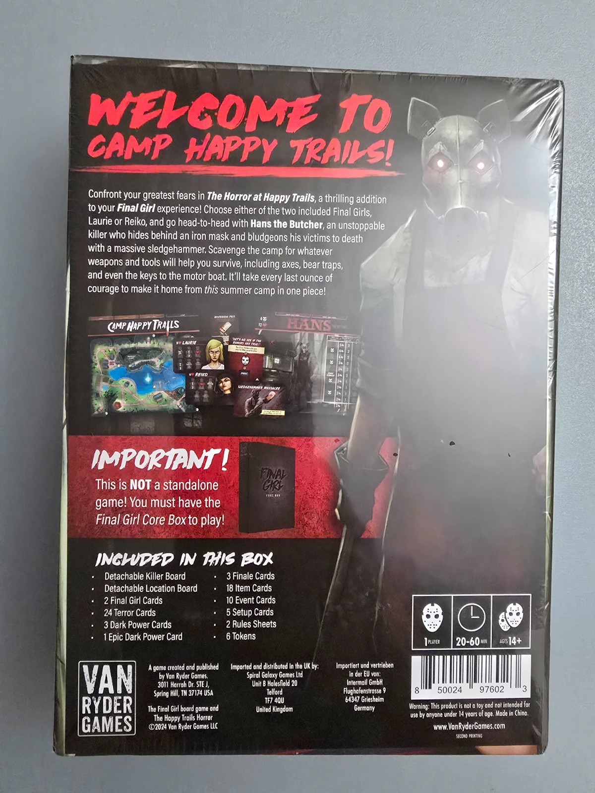 Series 1 – Happy Trails Horror Feature Film Expansion Final Girl Board Game