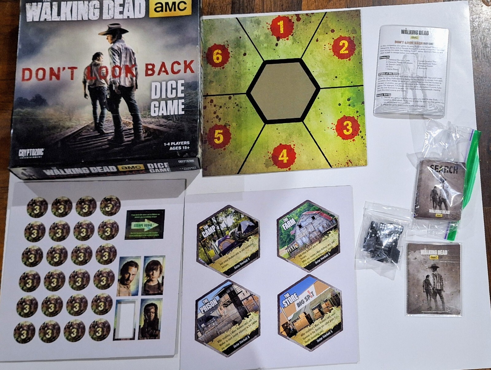 AMC The Walking Dead Don’t Look Back Dice Board Game 2014 (Gently used)