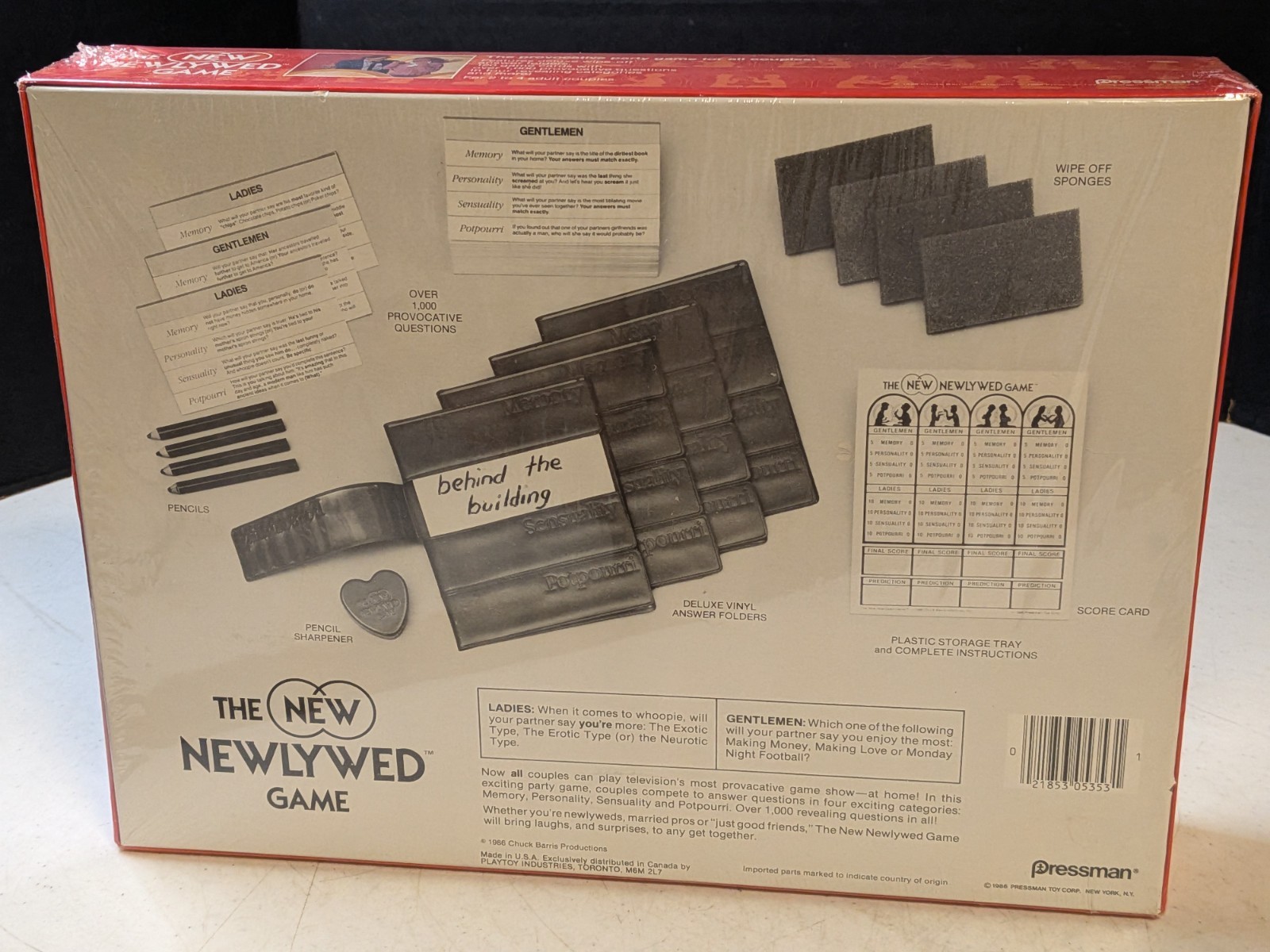 Vintage The New Newlywed Game 1986 Pressman For 2 To 4 Adult Couples New Sealed
