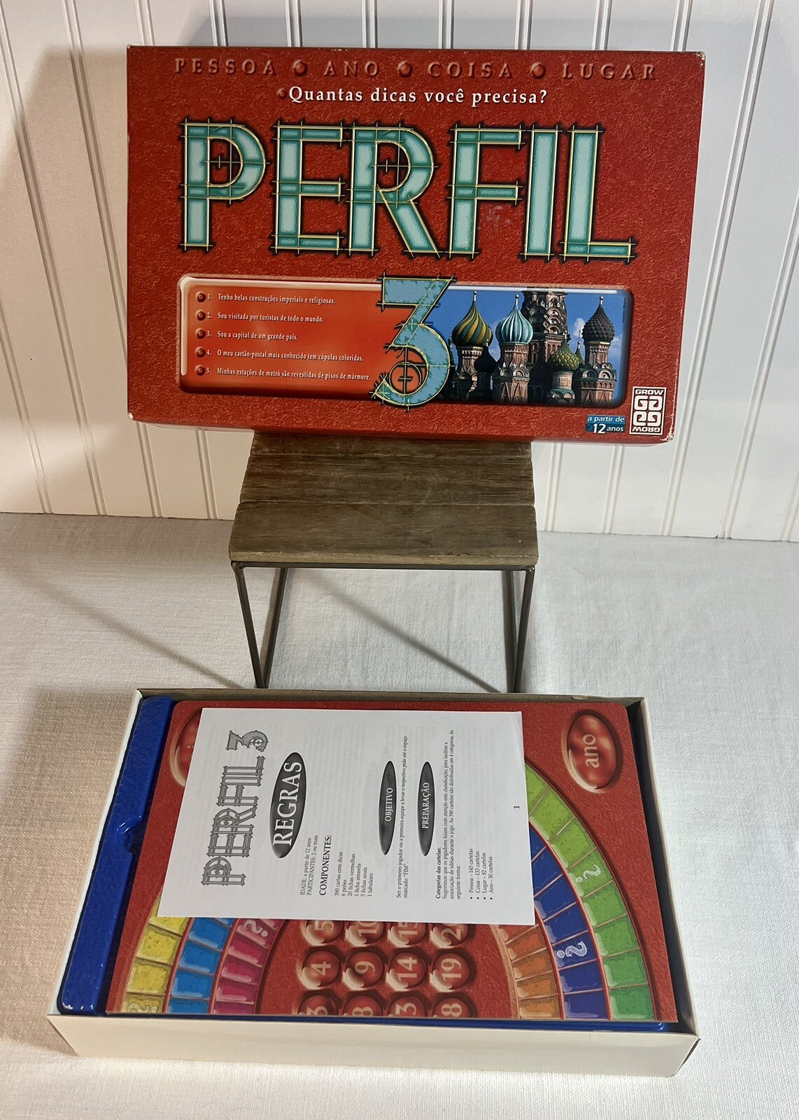 Jogo Perfil 3 Board Game By Grow Brazil Portuguese New Old Stock 12 Years And Up