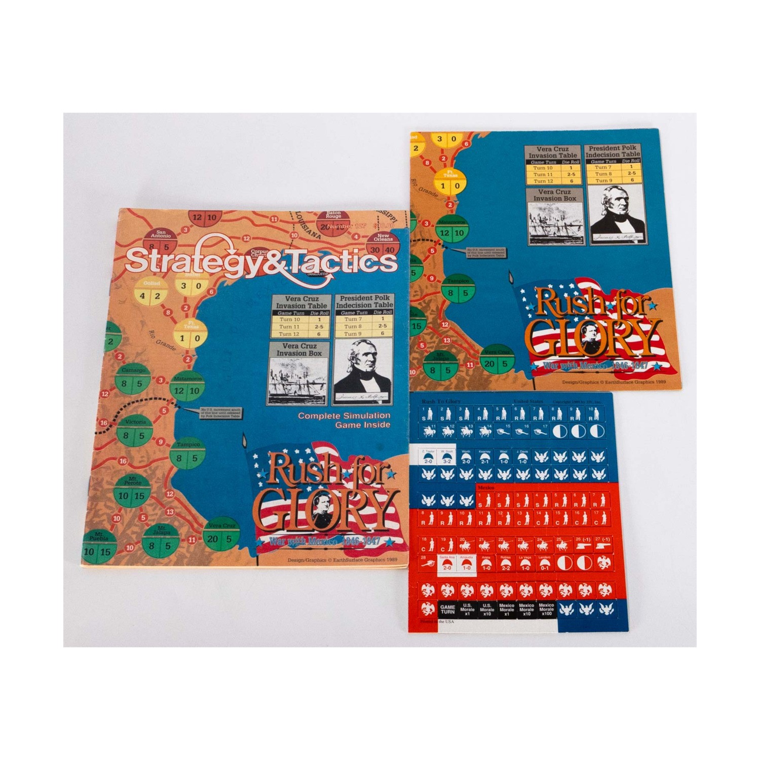 SPI Strategy & Tacti #127 w/Rush for Glory – The US-Mexican War 1846-1 Mag VG+